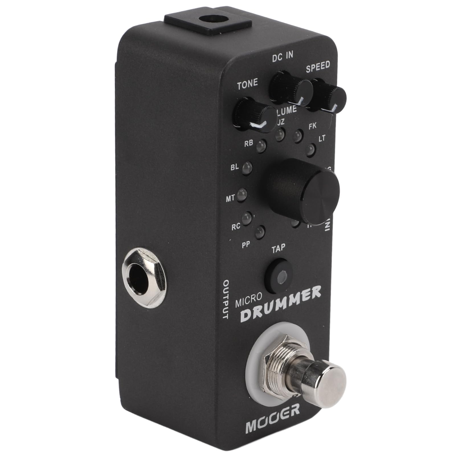 Alomejor Pedał Perkusyjny, pedał Efektów do Gitary Elektrycznej ze 121 Pętlami Perkusyjnymi i funkcją True Bypass, dla Gitarzystów z Interfejsem Audio Mono 1/4 Cala i niską impedancją