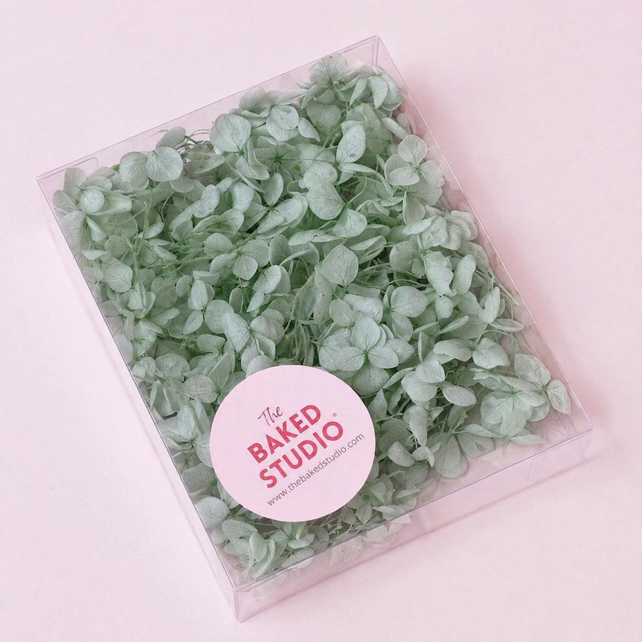 The Baked Studio - Original Dried Flower Hydrangea Set For Cake & Cupcake Decorating & Others Crafts (Light Sage) — image 1