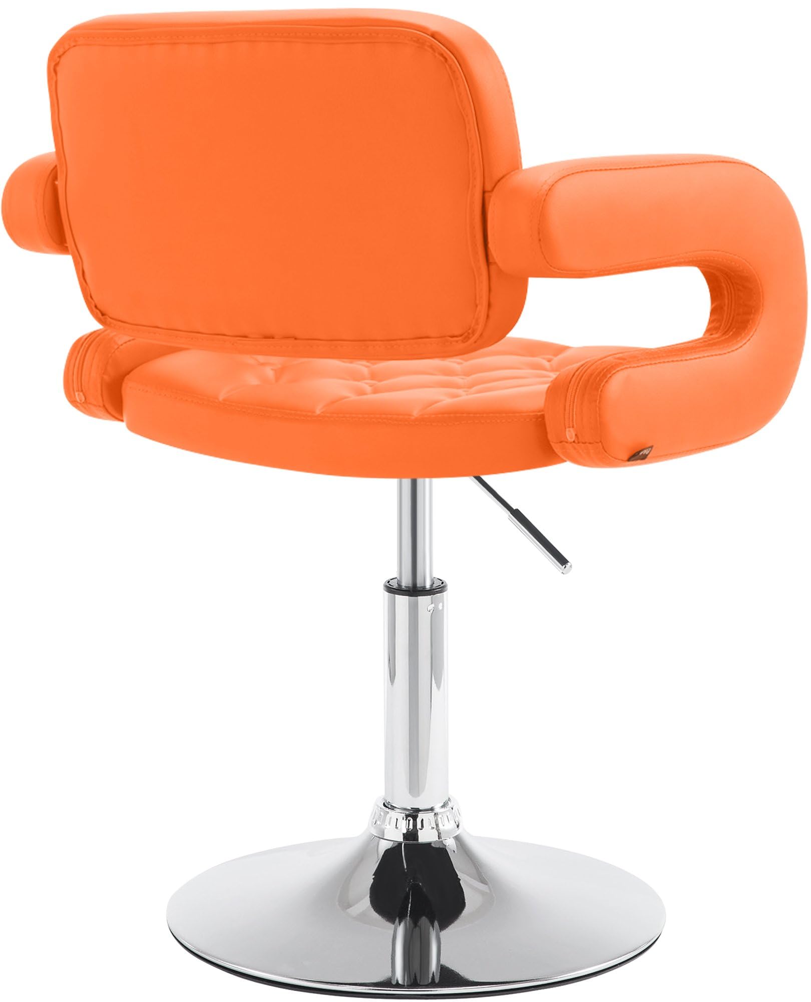 CLP Sedia Lounge Girevole Dublin In Similpelle I Poltroncina Design Chester Altezza Regolabile I Sedia Con Braccioli Imbottita, Colore:arancione