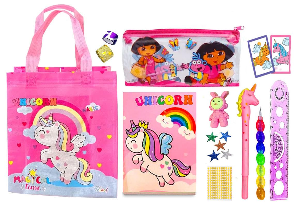 See full amazon price history chart for SHUDAUSHI® Unicorn Theme Return Gift for Kids with Bag for Birthday Stationery Party Favor Return Gift for Kids Return Gift Bag with School All Stationery Pouch Pencil Diary Eraser Scale (Dora Dora) SHUDAUSHI® Unicorn Theme Return Gift for Kids with Bag for Birthday Stationery Party Favor Return Gift for Kids Return Gift Bag with School All Stationery Pouch Pencil Diary Eraser Scale (Dora Dora) (B0CLH36TD3) Amazon Price History, Amazon Price Tracker
