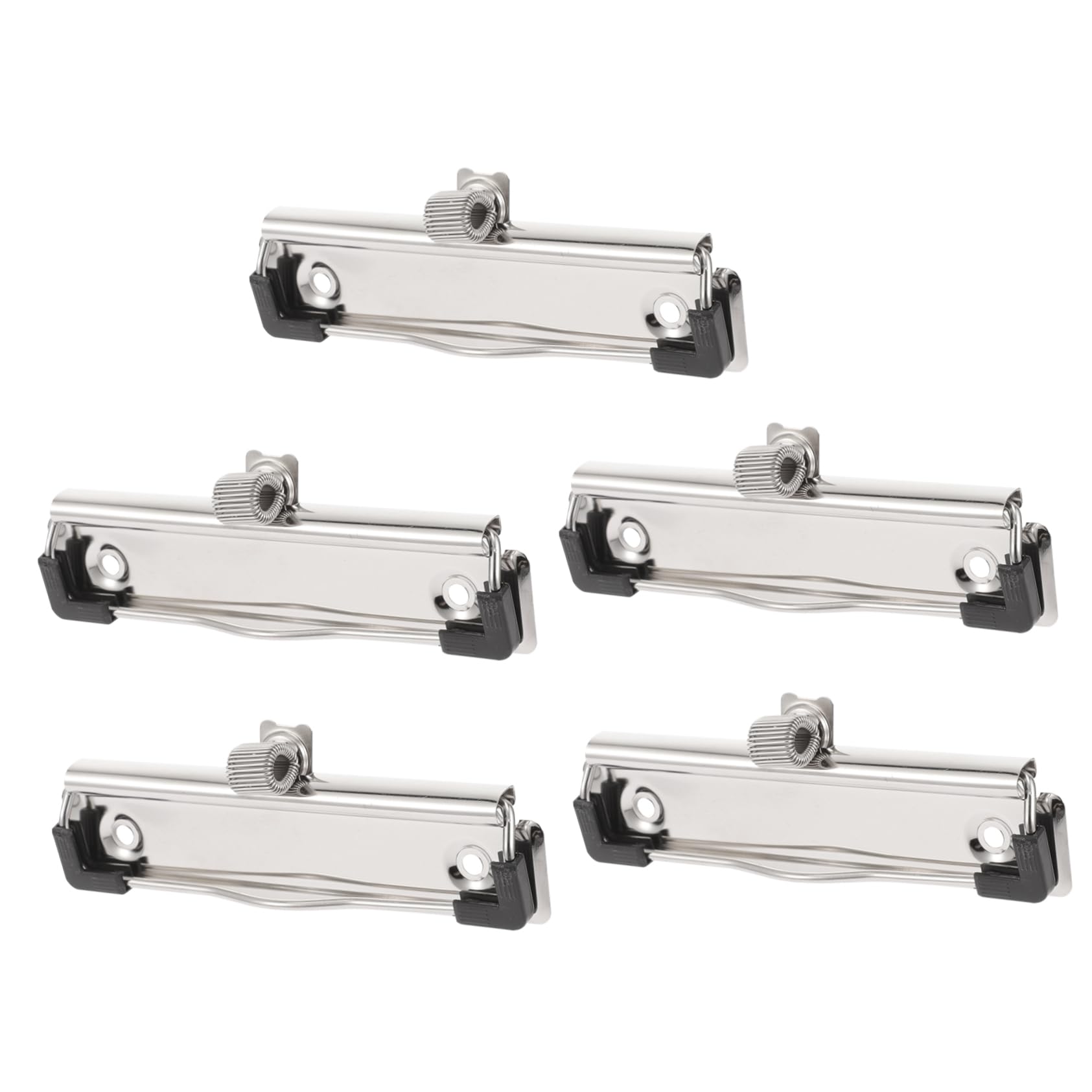 SHINEOFI 5 Set Cartella Cartelline Portadocumenti Faldoni Ufficio Clip Per Lavagna Clip Porta Documenti Morsetto Clip Per Appunti Montabile Clip Per Appunti in Metallo Silver 5 Pezzi * 5