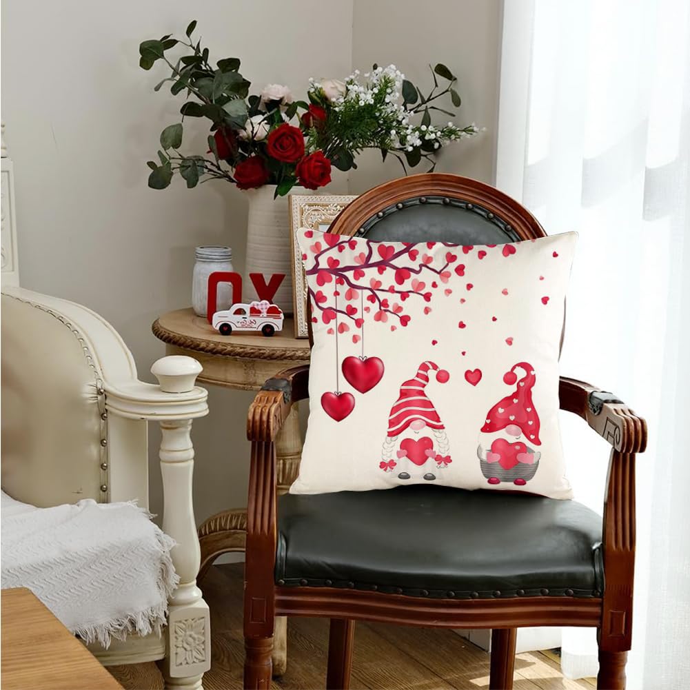 Valentine Pillow Covers 12x20, Happy Valentines Day Lumbar Pillow Cover, Thick And...