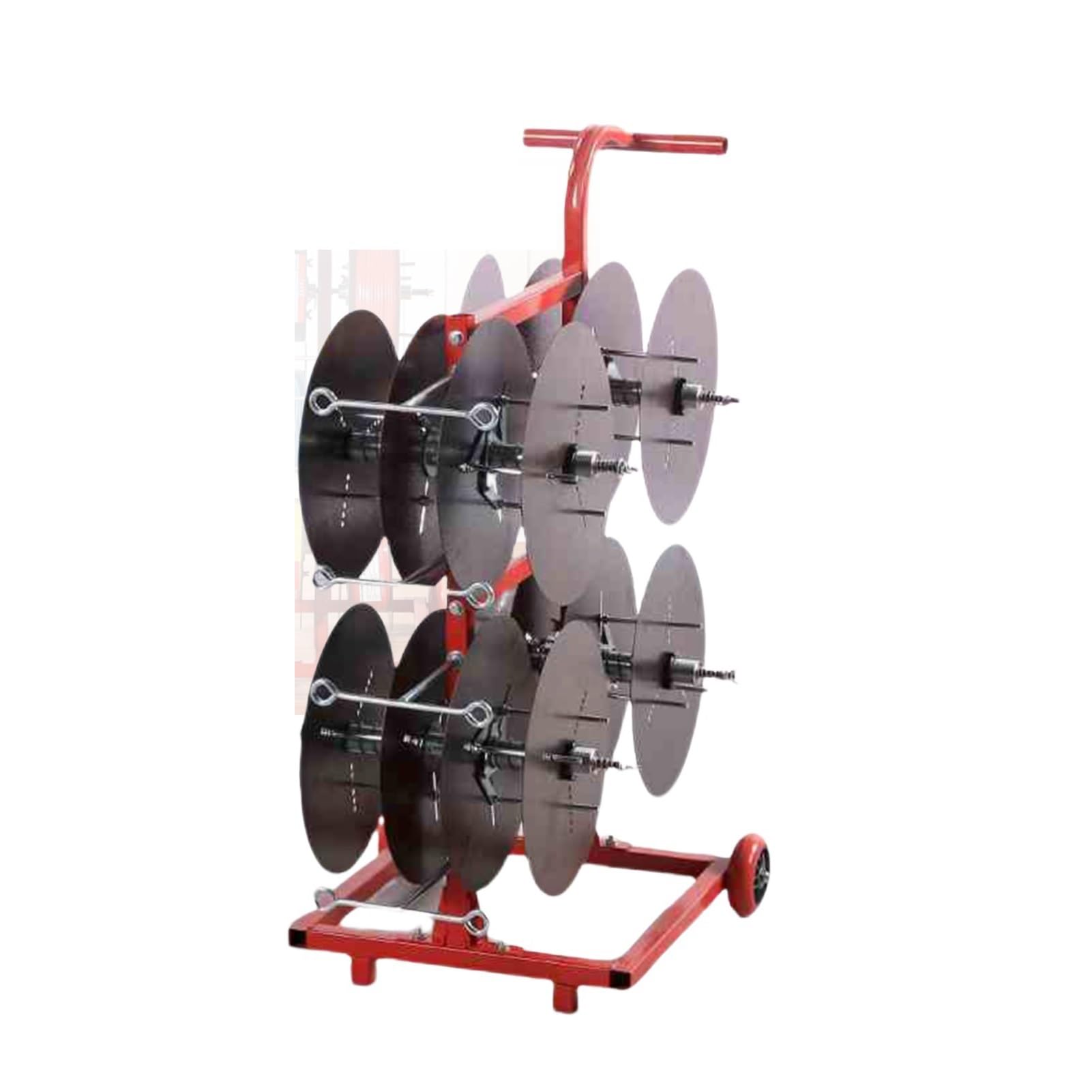 WDSOPK Wire Spool Rack,Electrical Assortment with WheelmTransportable Dispenser 4/6/8 Rods,for Industrial (8 Rods Wire)