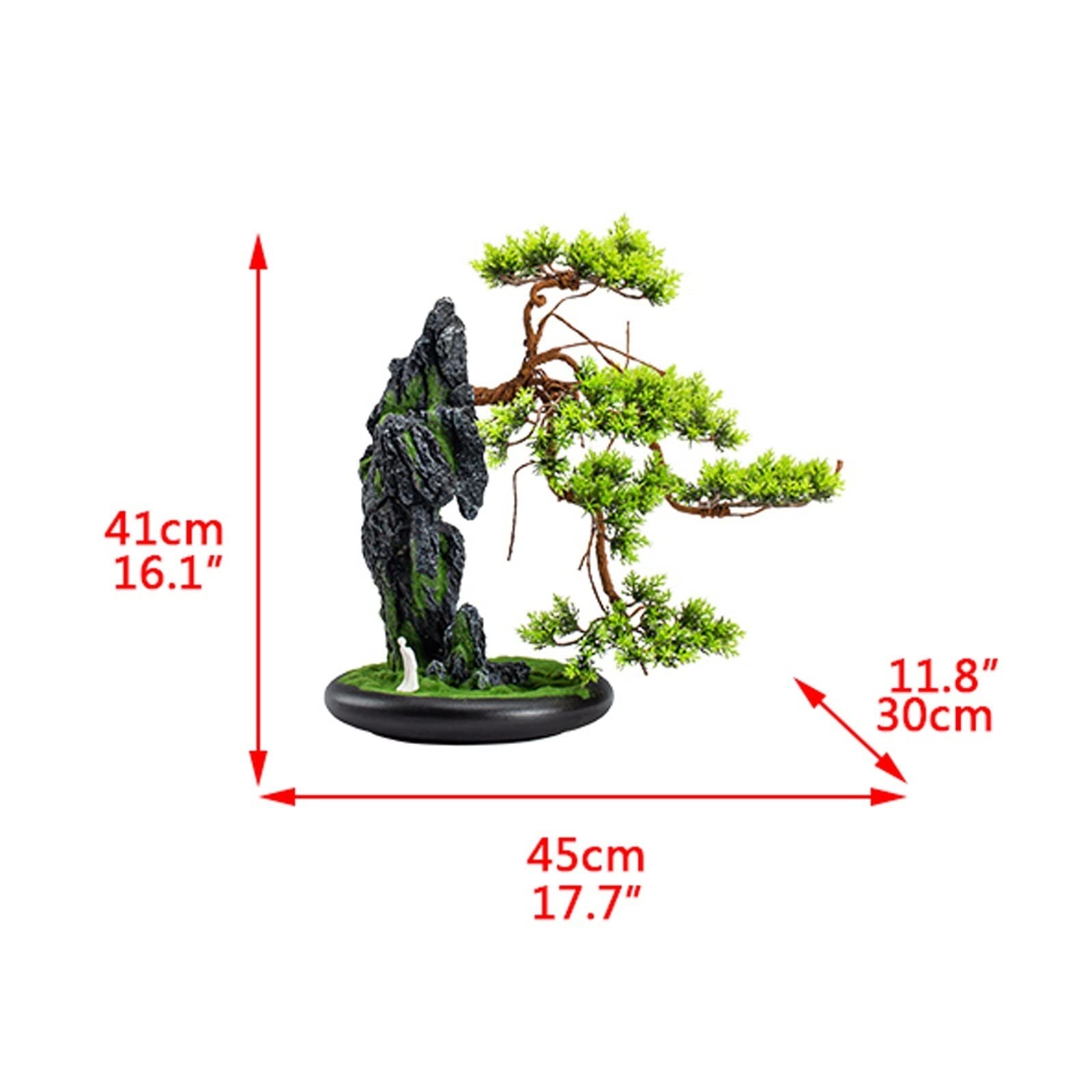 Bonsai Pianta Bonsai Artificiale Albero 16 pozzetto in Vaso Piante Verdi Artificiali in Vaso, Ornamenti Zen Decorazione Soggiorno Domestico Soggiorno Pianta Artificiale Bonsai