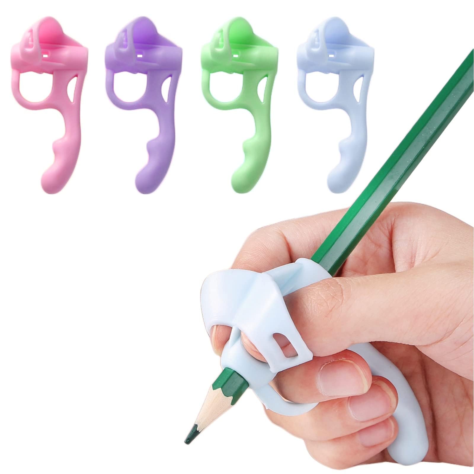 Sponsored Ad – Paporich Pencil Grips Trainer, Both Left Handed and Right Handed Training, School Supplies, Classroom Must Haves, Kids Handwriting Aid Correction Tool(Pack of 4)