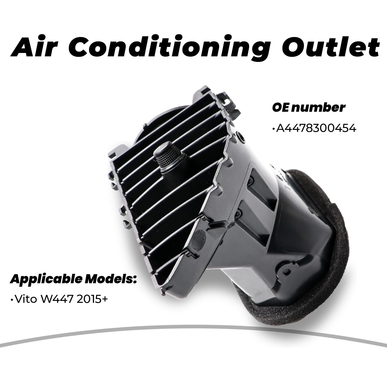 A4478300454 - Rejilla de ventilación izquierda para Vito W447, color negro