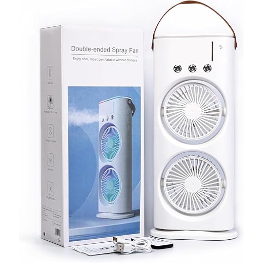 Auslese Mini Air Cooler Fan USB Rechargeable Mist Fan with