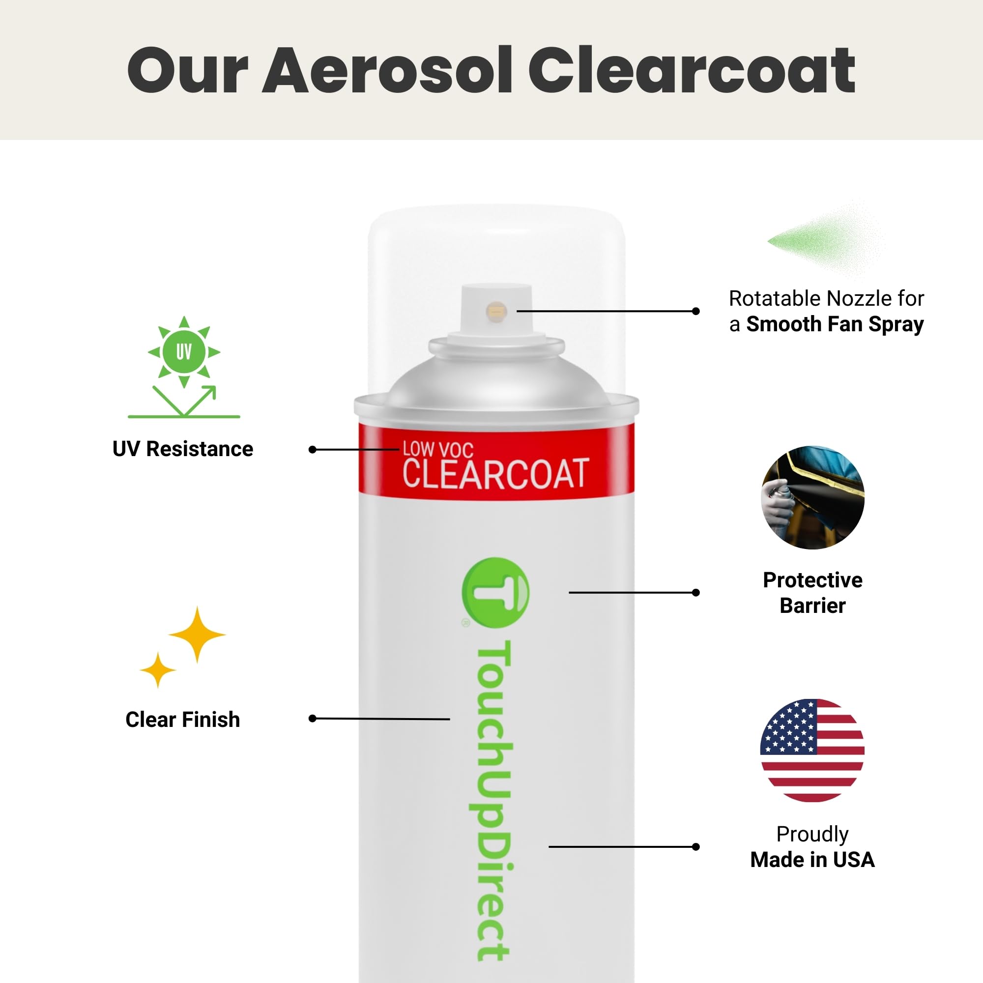 TouchUpDirect High Gloss Clearcoat Aerosol Spray Can