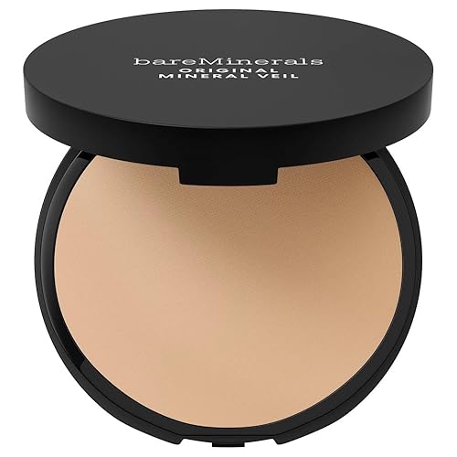 bareMinerals Polvo fijador prensado de velo mineral original, polvo medio transparente para mujer, 0.3 onzas