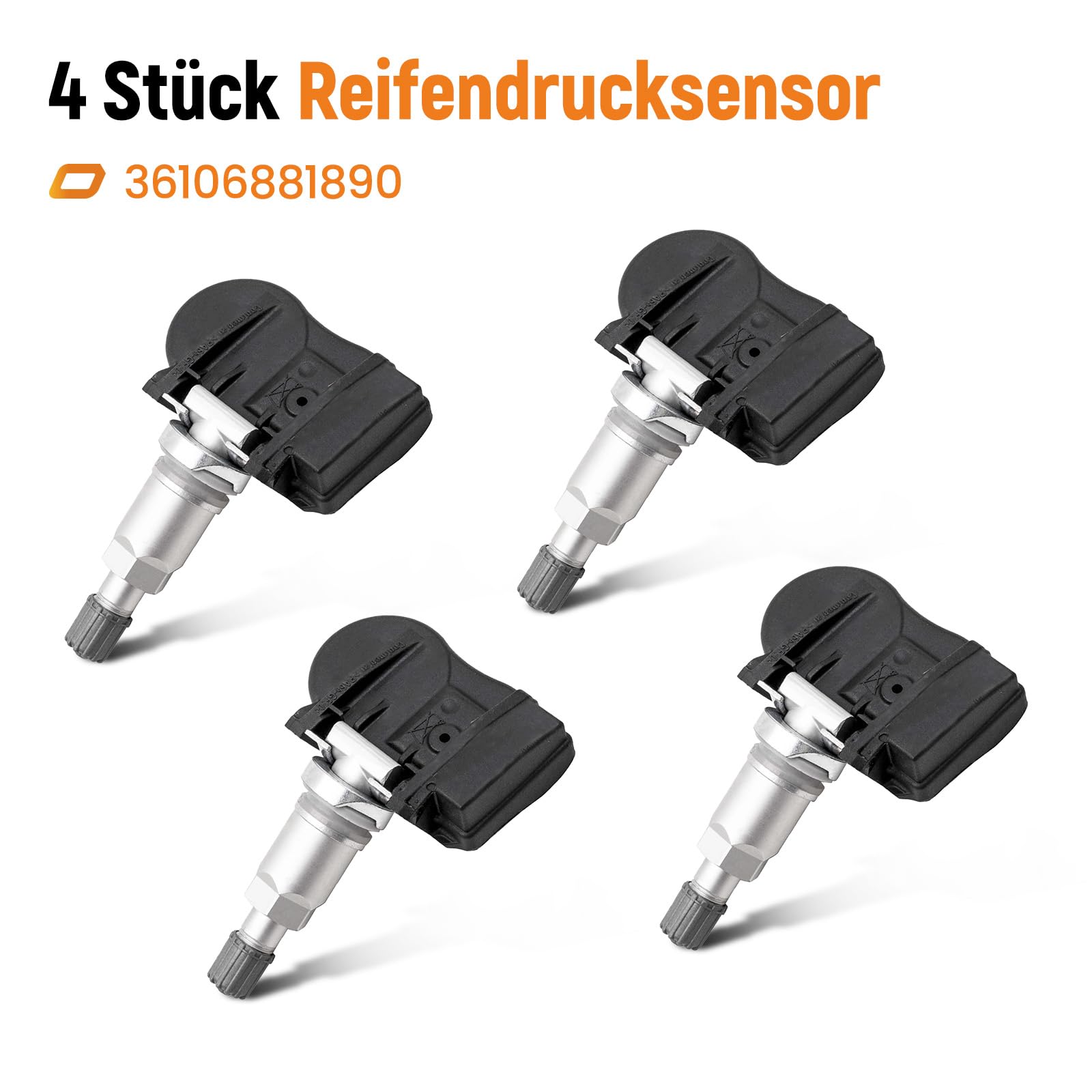 maXpeedingrods 36106881890 36106856209 4 Stücke T.PMS Reifendrucksensor für BMW 1er 2er 3er 4er, für BMW M3 M4 X1 X2 X5 X6,für Mini F55 / F56 Reifendruckkontrollsystem R.D.K.S Sensor (433 Mhz)