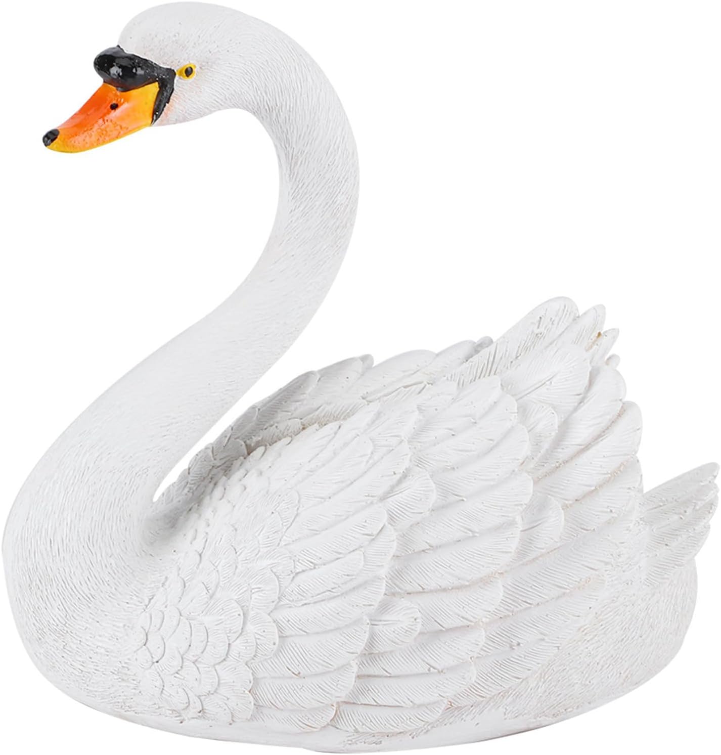 Float Swan Decor, Lifelike Garden Pond Ornament, White Swan Figurine Decor, Beautiful Landscape Yard Decoration for Garden, Pool, Courtyard