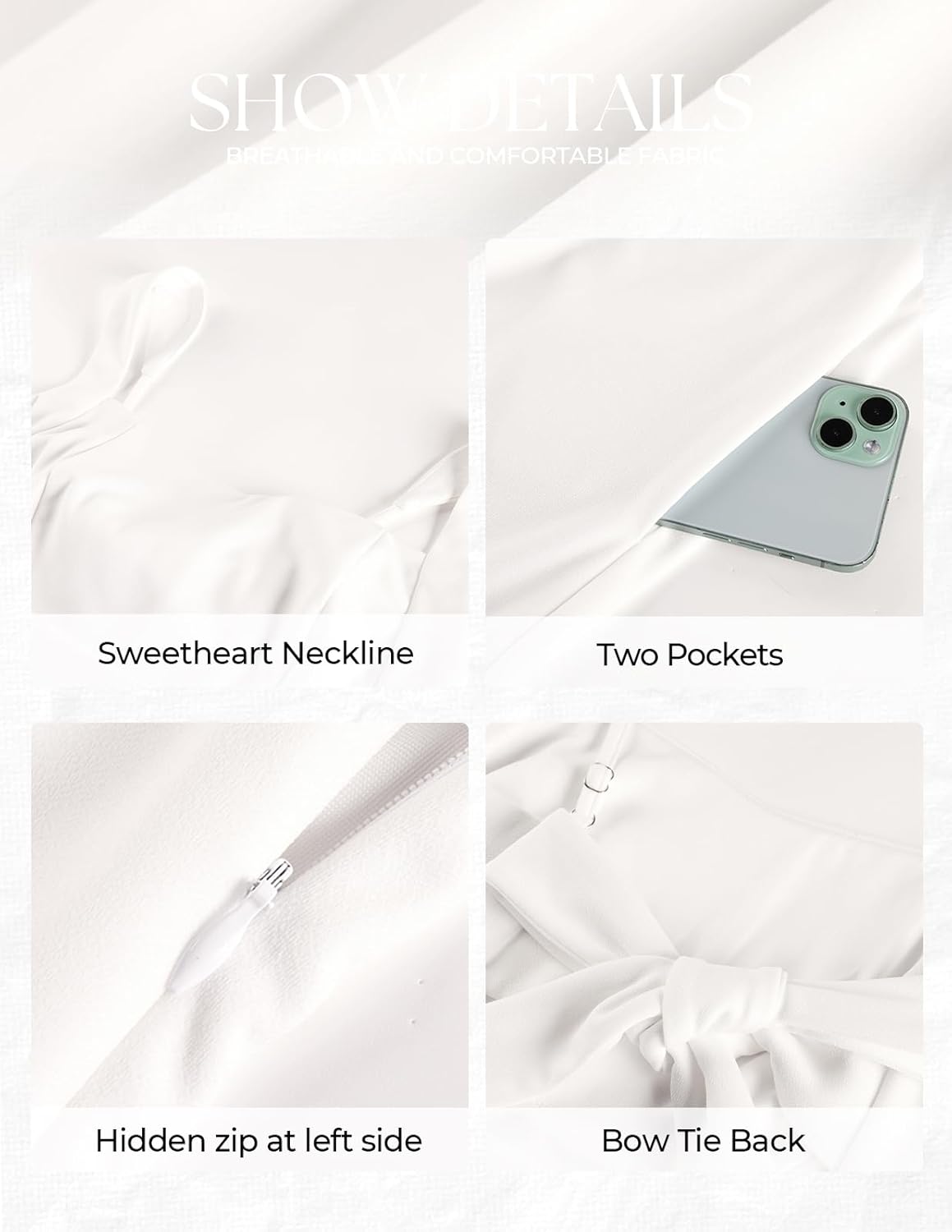 Belle Poque Women Graduation Dress with Pockets Short Bow Cocktail Party Dresses Semi Formal A Line Mini HOCO Dress - Image 7