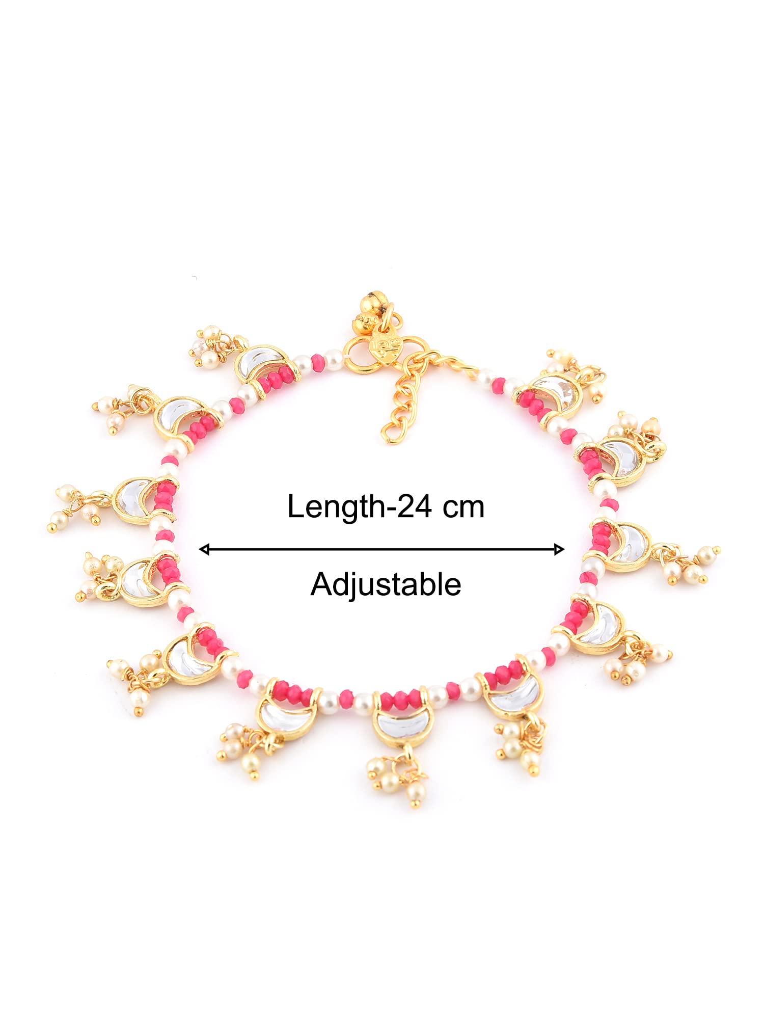 Kundan Drop Anklets for Women-ZPFK11553