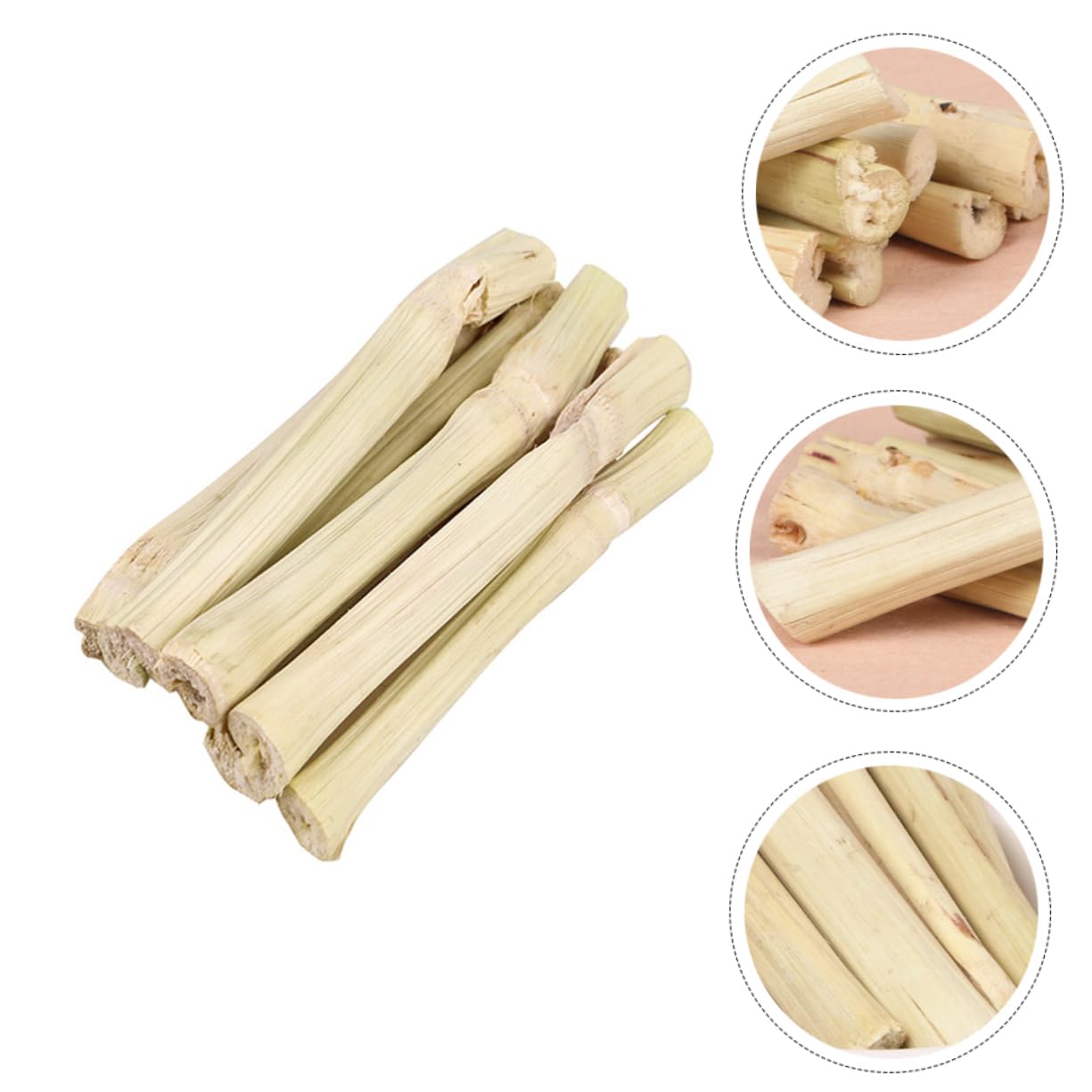 Bambus Kauspielzeug für Hasen, Beige, 1 Satz, Zahnfreundlich