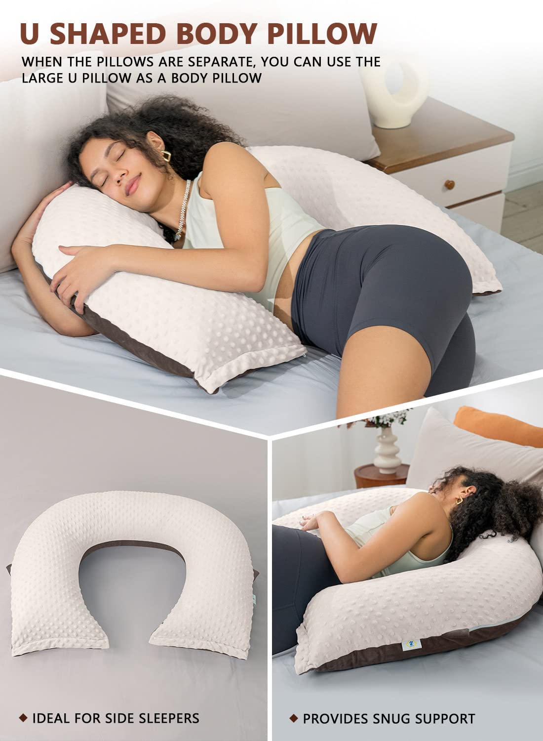 INSEN Coussin de lecture, coussin de dos pour s'asseoir au lit pour lire, infirmière et détente, coussin de lecture pour adultes, mamans et enfants, coussin d'assise pour lit, bleu