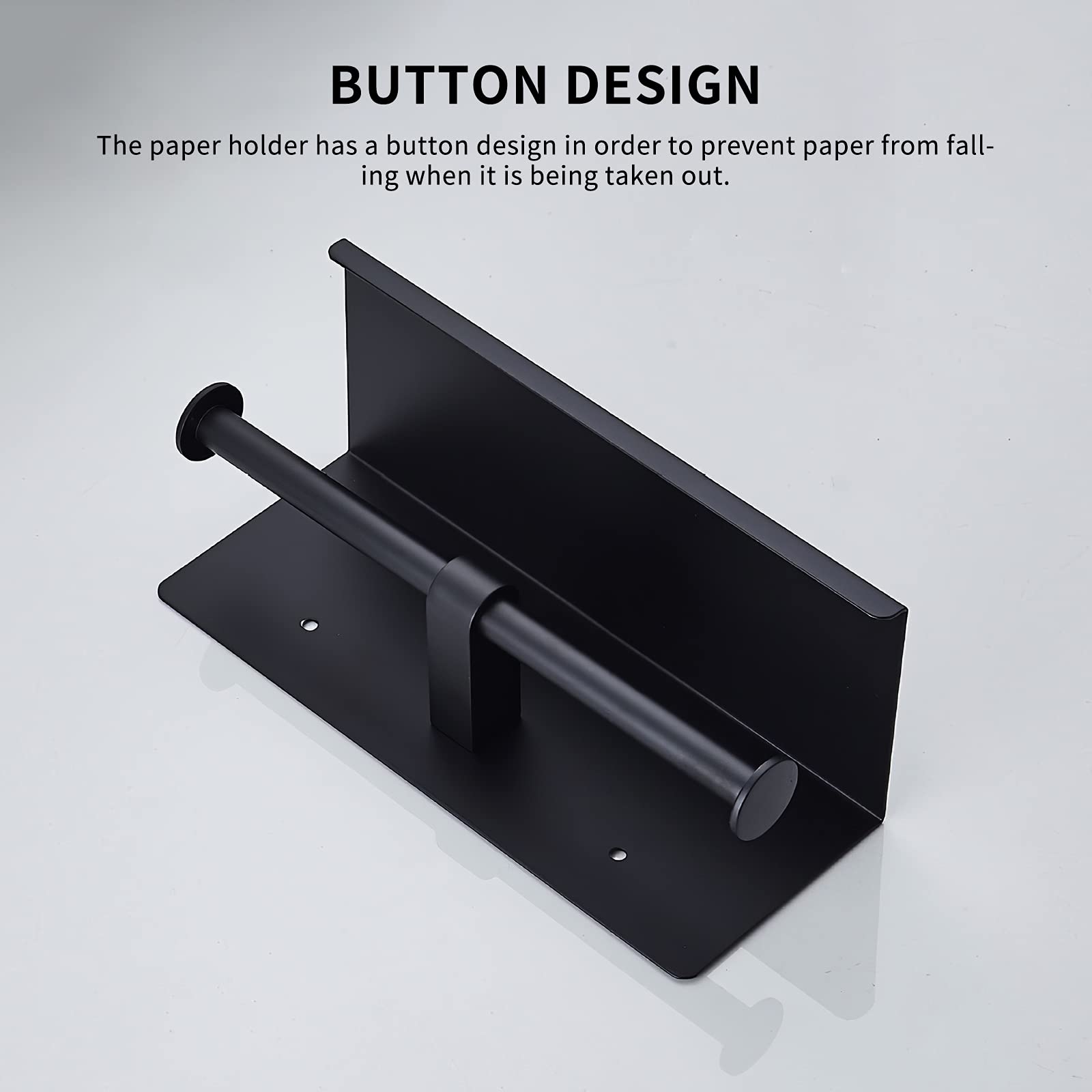 LYGSWDB Portarrollos de Papel higiénico de Pared con Rollos Dobles, Papel con Estante Espacioso para Cocina y baño (B)