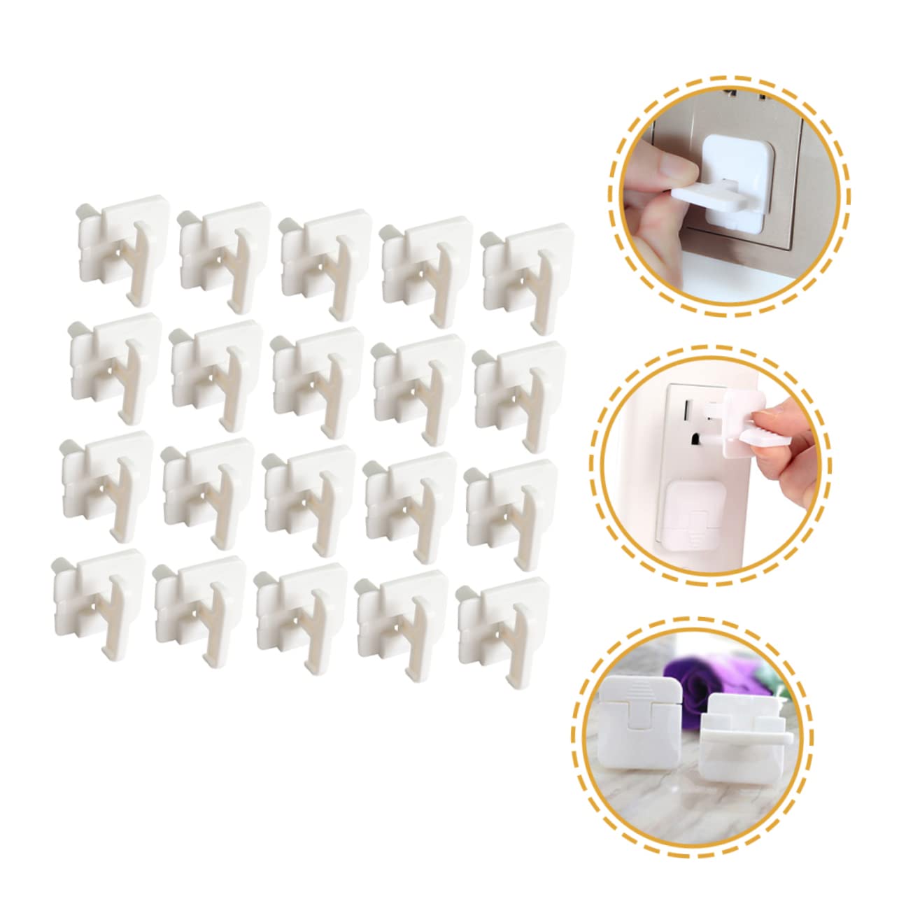 BESTonZON 100 Piezas Funda Protectora contra Descargas Eléctricas Tapas De Tapón USB Cubiertas De Salida Enchufes De Salida Abs A Prueba De Bebé Enchufe Electrico