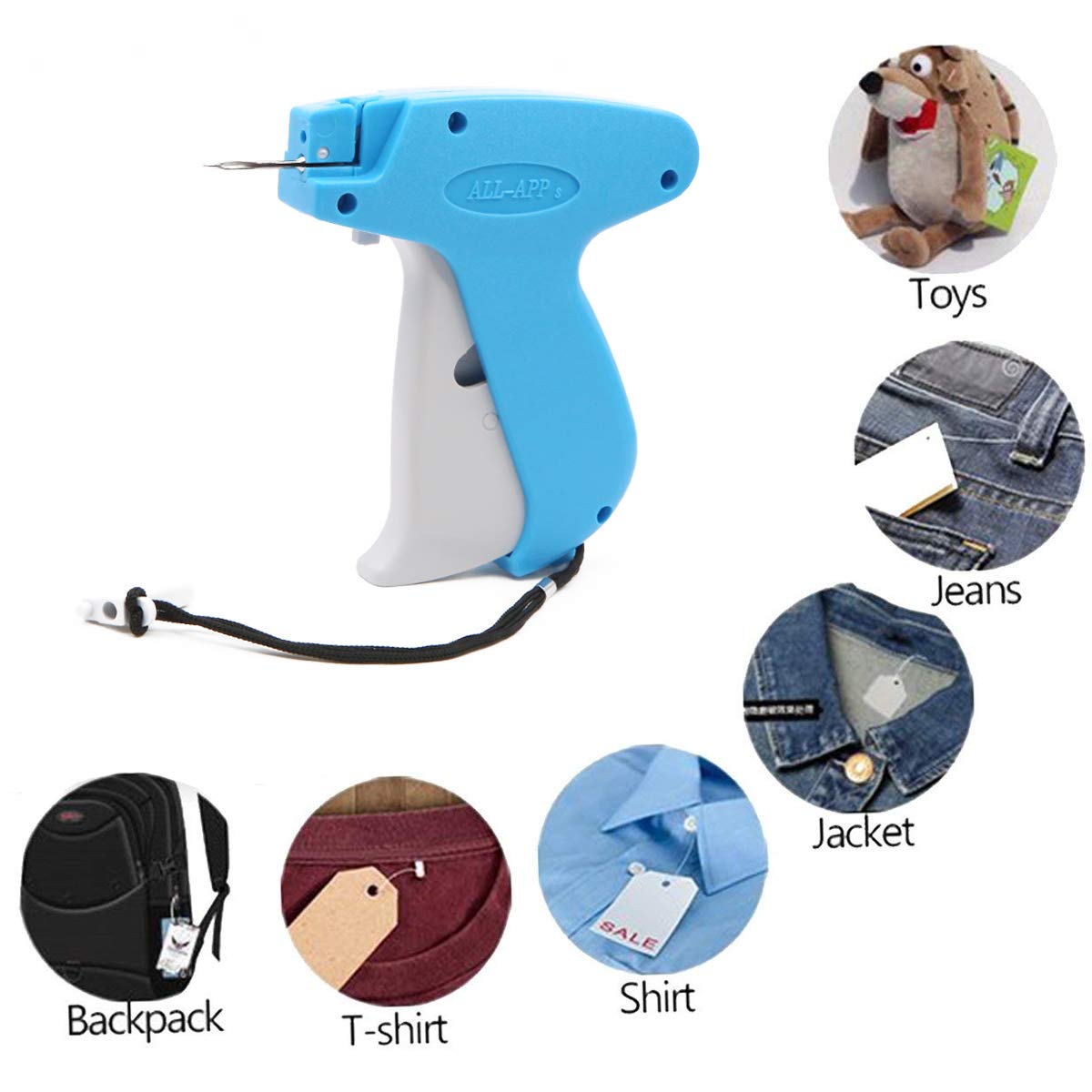 Gillraj Pistola Etichette Per Abbigliamento – 5000 Barbigli Da 5,1 Cm + 6 Aghi Di Ricambio