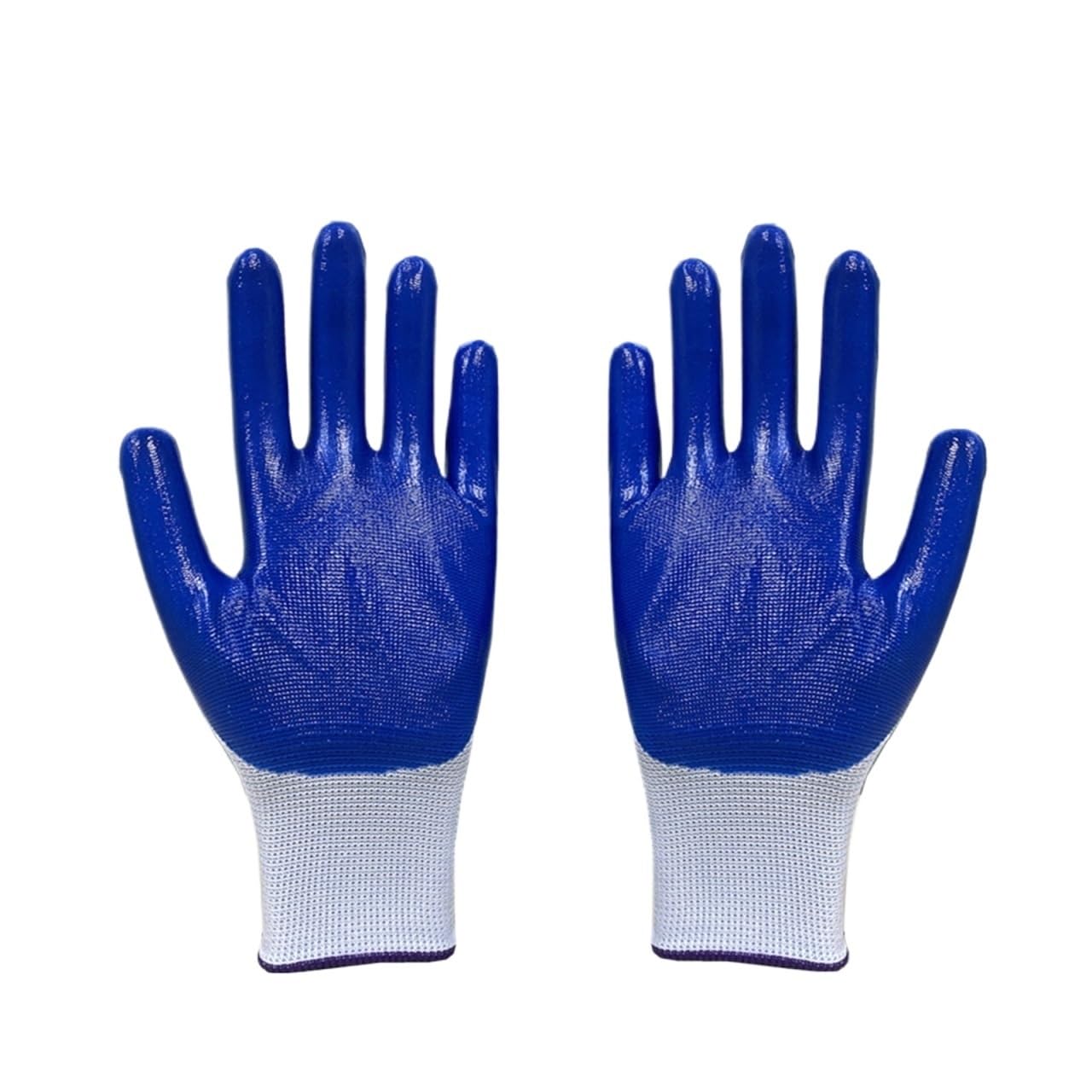 10 par Nylonowe rękawice robocze powlekane PU 10 par Niebieskie rękawice ochronne z poliuretanowym uchwytem Warsztat przemysłowy(20 pcs)