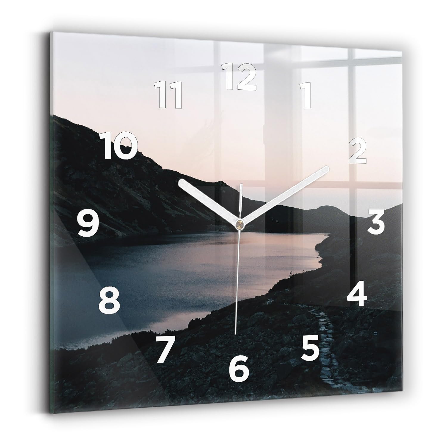 Horloge numérique analogique au mécanisme silencieux de qualité supérieure et aiguilles blanches
