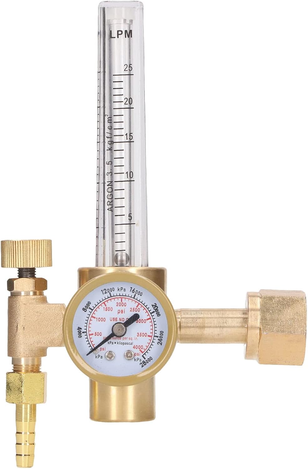 WX-191-03 Brass Male Thread, Argon Pressure Regulator, Welding Regulator Meter Gas Regulator Argon Pressure Regulator Pressure Reducer Argon Gas Pressure Reducer