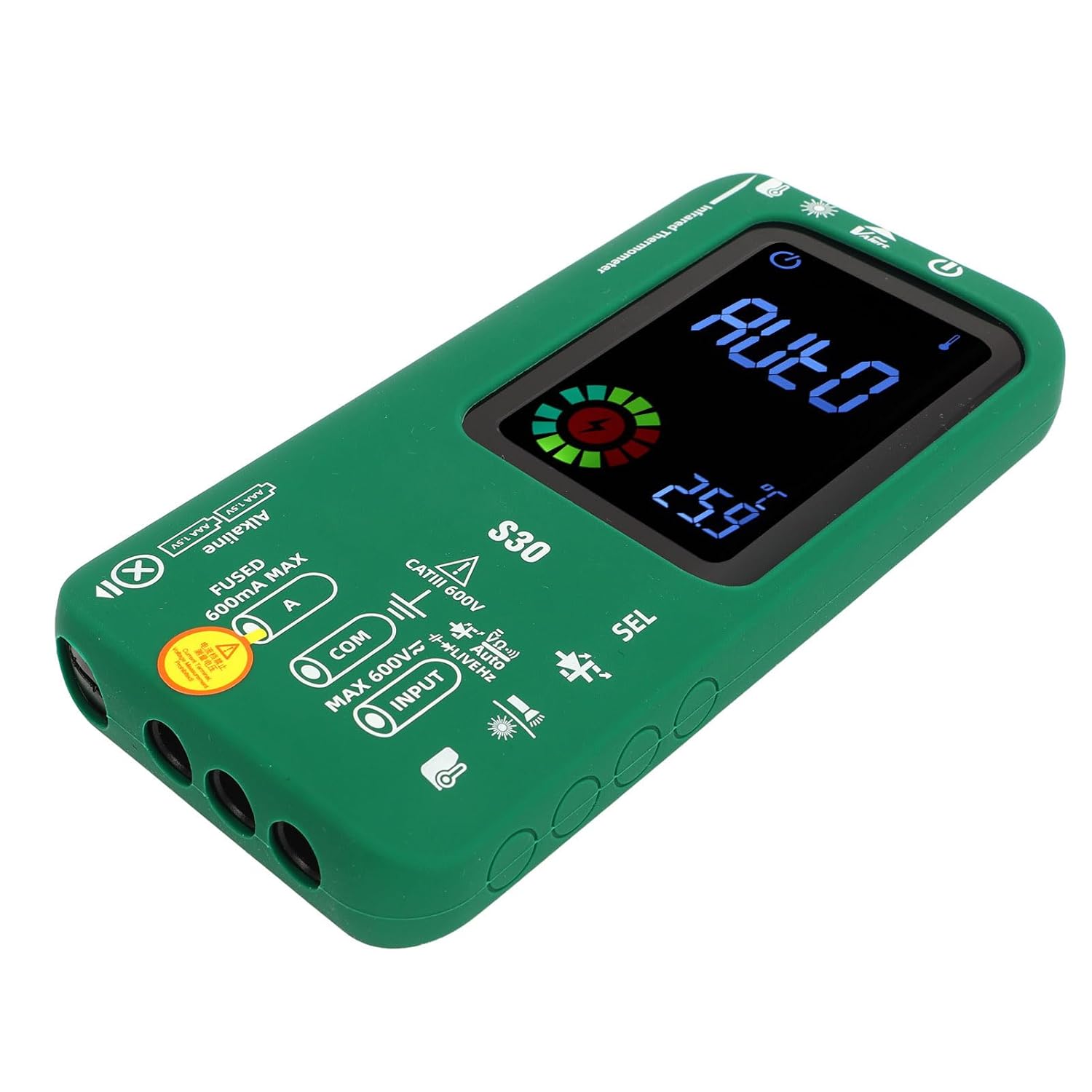 Multifunctional Multimeter Digital Multimeter, Multifunctional Multimeter with Infrared Thermometer Circuit Analyzer for Car Workshop LCD Color Display