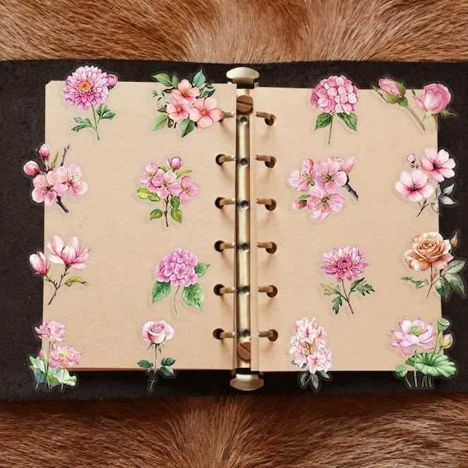 50 Pieces Flower Stickers for Water Bottle - Image 3