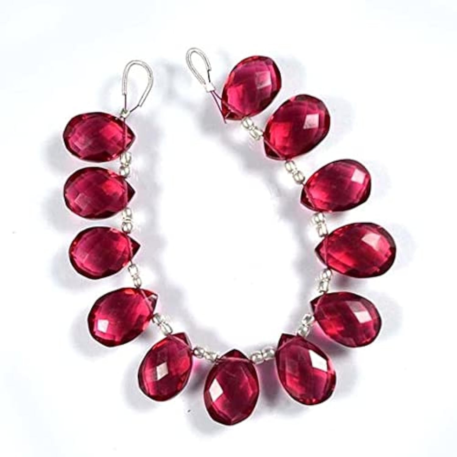 Quartz rose rubis LKBEADS briolettes 12x16mm pour en finir avec les bijoux ternes