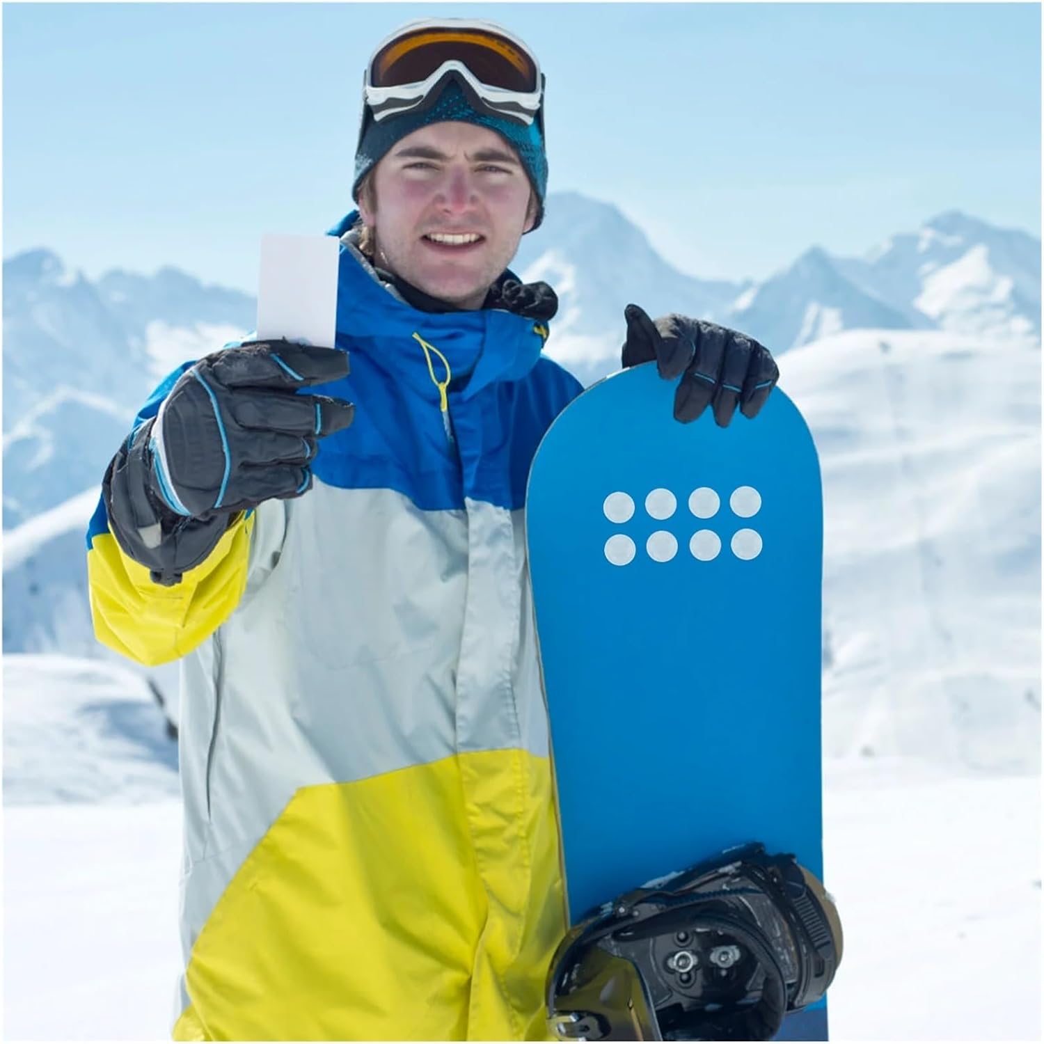 Snowboard Stomp Pad 200 pcs Anti Slip Ski Sticker Snowboard Step Pad Single Foot Skating Decal Durable Outdoor Sports for Snowboarding Snow Board