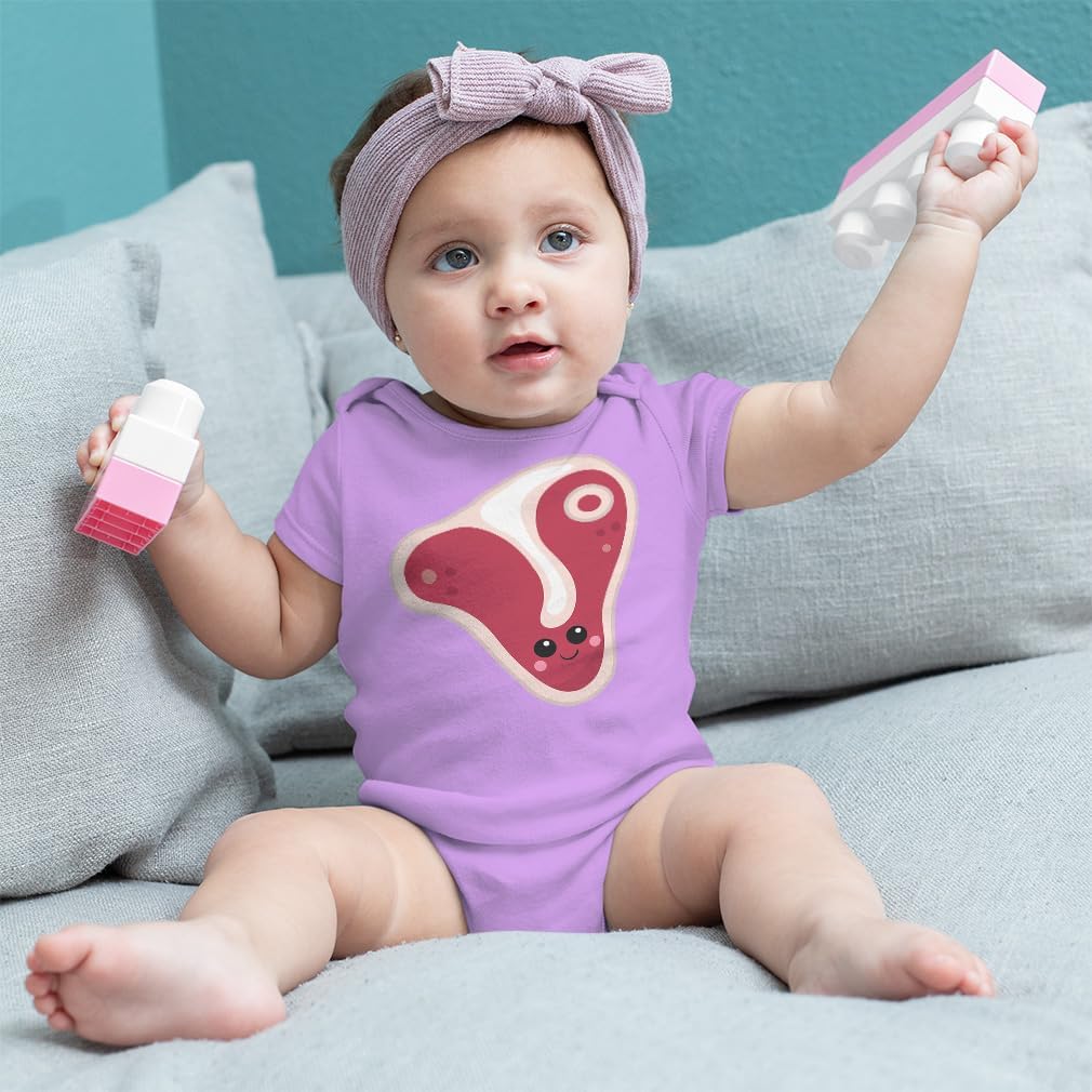 Cute Rascals Custom Baby Bodysuit Steak Food and Beverages Meats Funny Boy & Girl Baby Clothes Cotton