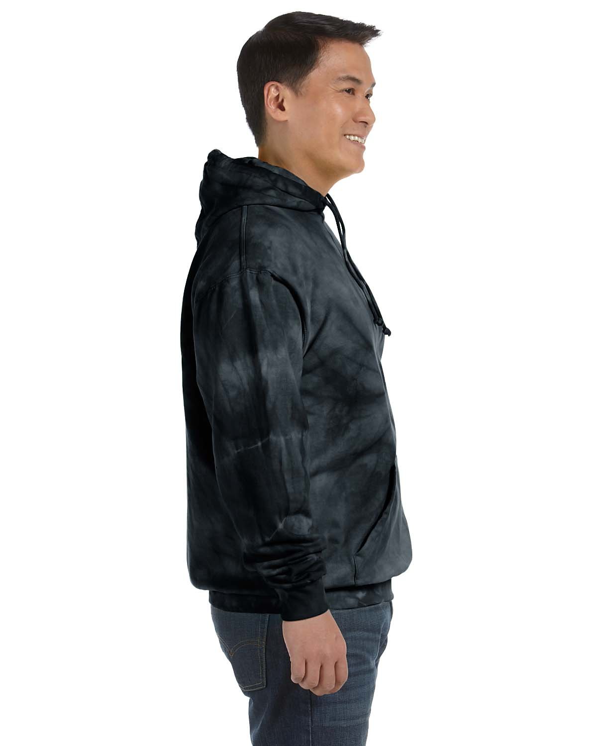 tie dye Adult Tie-Dyed Spider Blended Hoodie - Black - XL : Amazon