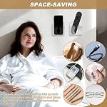 2-Pack Wall Mounted Phone Holder - Clear Acrylic Phone Stand with Charging/Data Cable Hole, Self Adhesive & Screw-Mountable(Clear,Size:3.7inch)