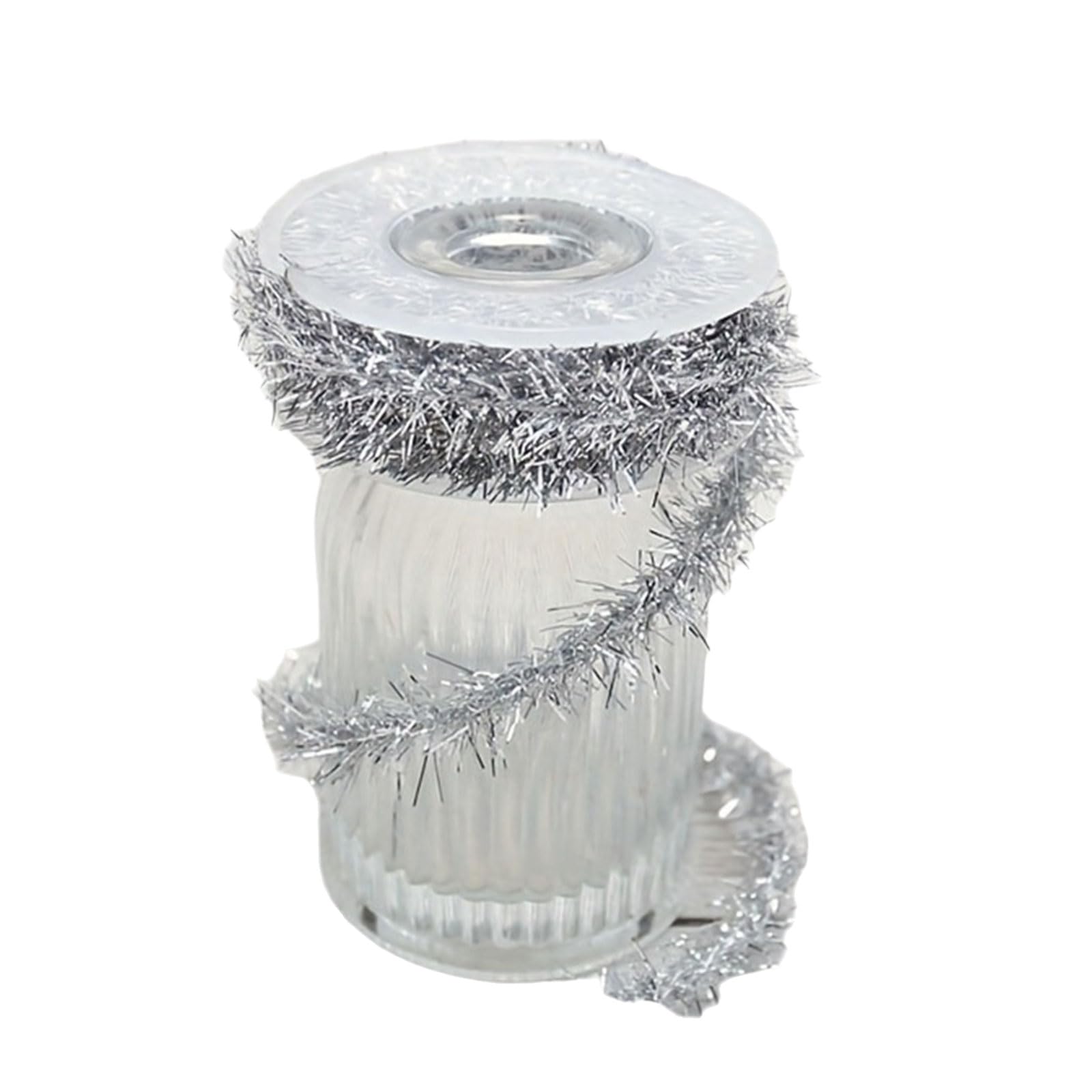 yanwuwa 1.5/2.8m Colorful Wire Garlands Tinsel Hangings Rattans Ribbon Tree Ornament Christmas Decors Birthday Parties Supply Wrapping Ribbon