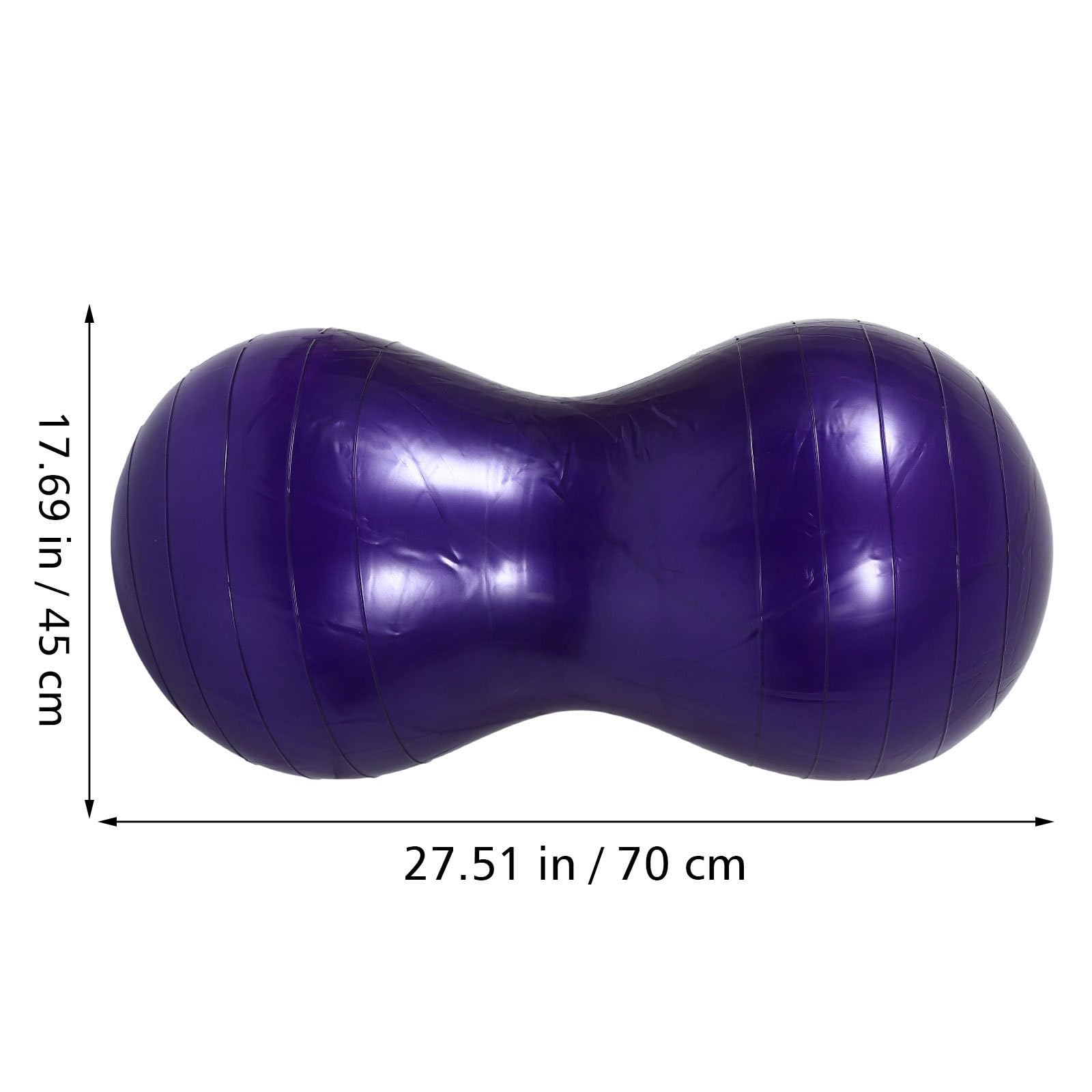 YARNOW Pelota de Yoga Antiexplosión de PVC con Inflador, Forma de Cacahuete, Resistente y Gruesa para Masaje y Ejercicio en Casa o Gimnasio