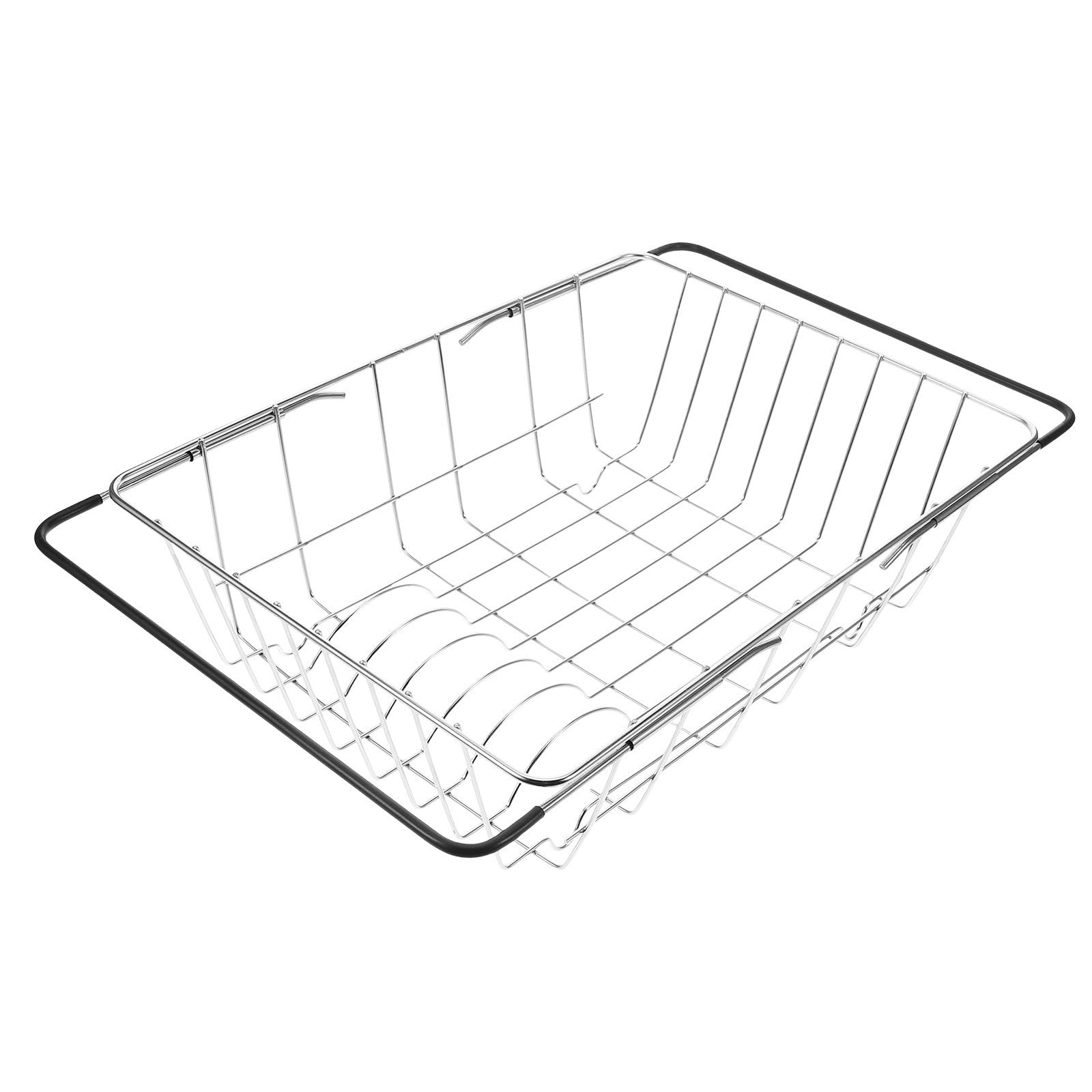 Escurridor de platos extensible para un fregadero de cocina impecable y ordenado