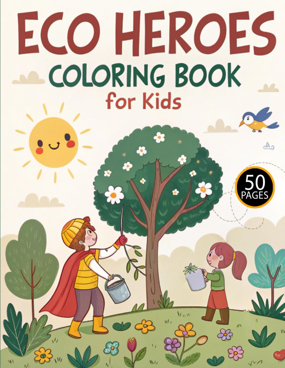 Eco Heroes Coloring Book for Kids: 50 Activity Pages Of Earth-Saving Adventures, Recycling Heroes, and Nature Scenes To Color With Simple Outlines for ... Superhero (Color Nest Coloring Adventures)