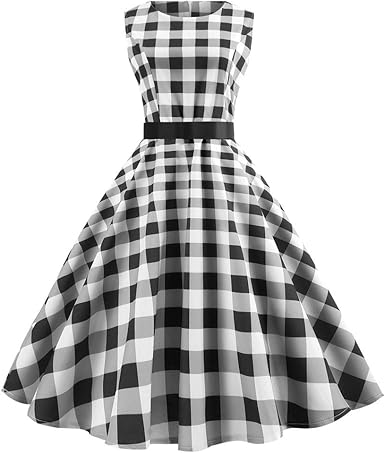 retro checkered dress