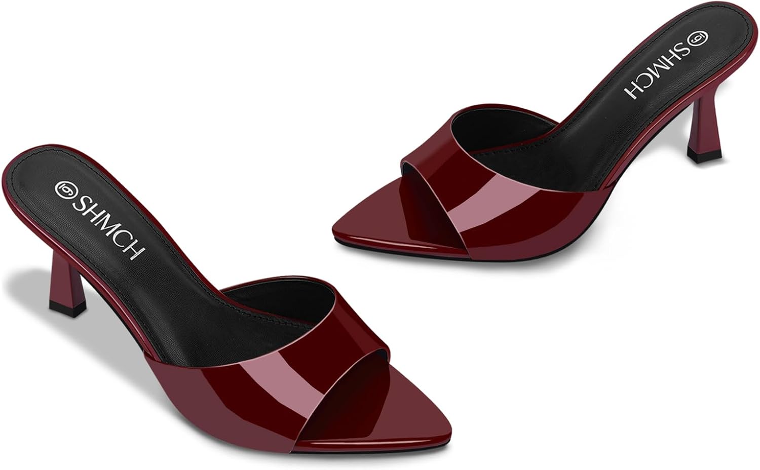 Women’s Pointed Toe Mule Sandal Heels, Slip On Open Toe Kitten Heels for Women, Heeled Sandals Mules for Dress,Casual Outfits - Image 5