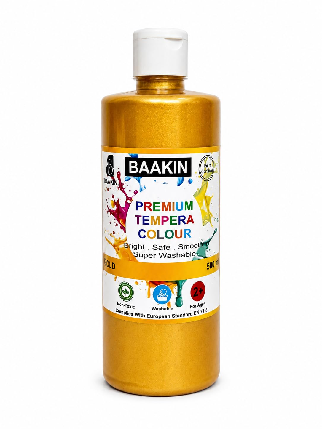 Ready-Mix Tempera Premium Colours 500ml (Loose colours) Vibrant, smooth, non-chalky, non-toxic and safe (Gold)-picture-27