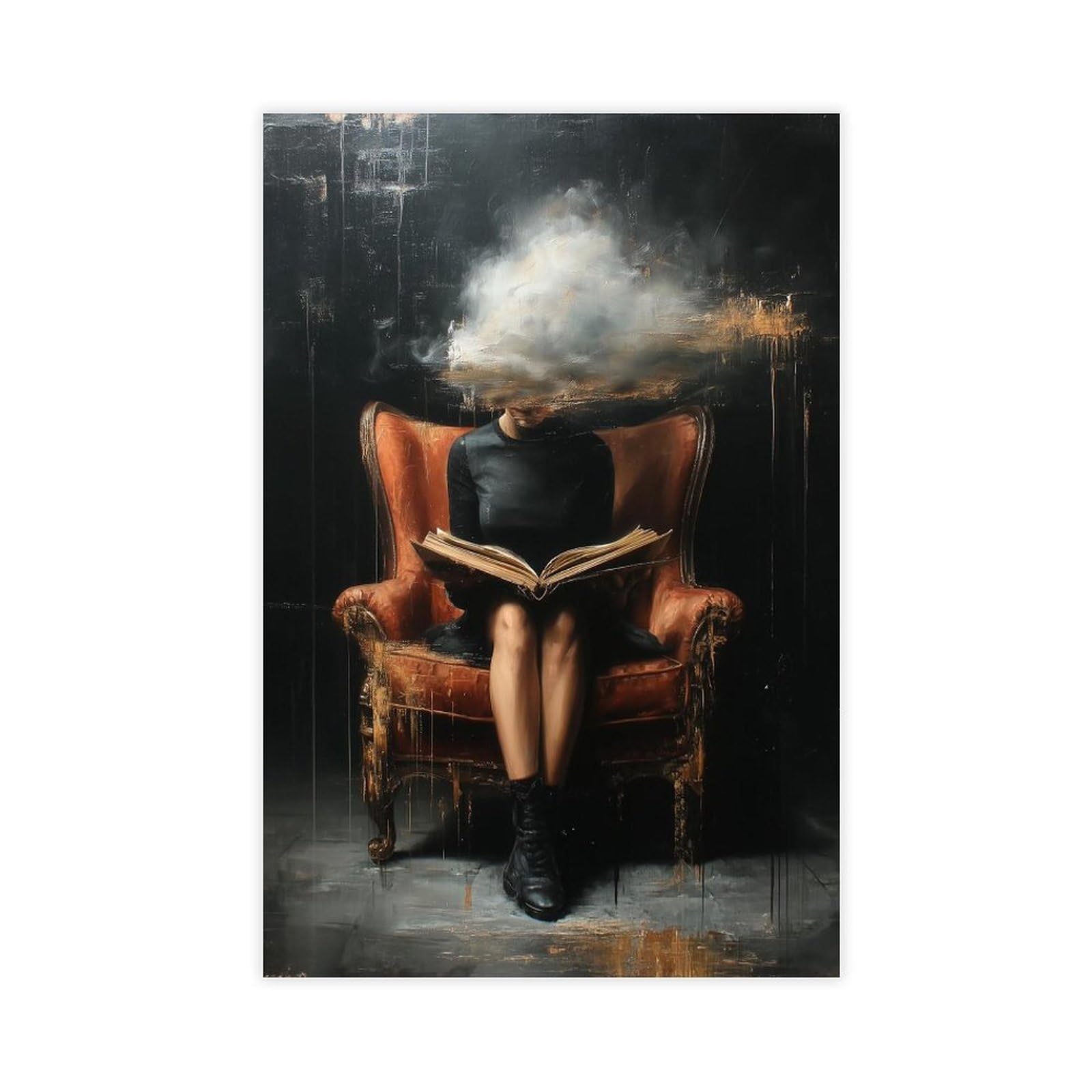 Bareronor Head in The Clouds Canvas Poster Bedroom Decor Landscape Office Room Decor Gift 20" L X 30" W