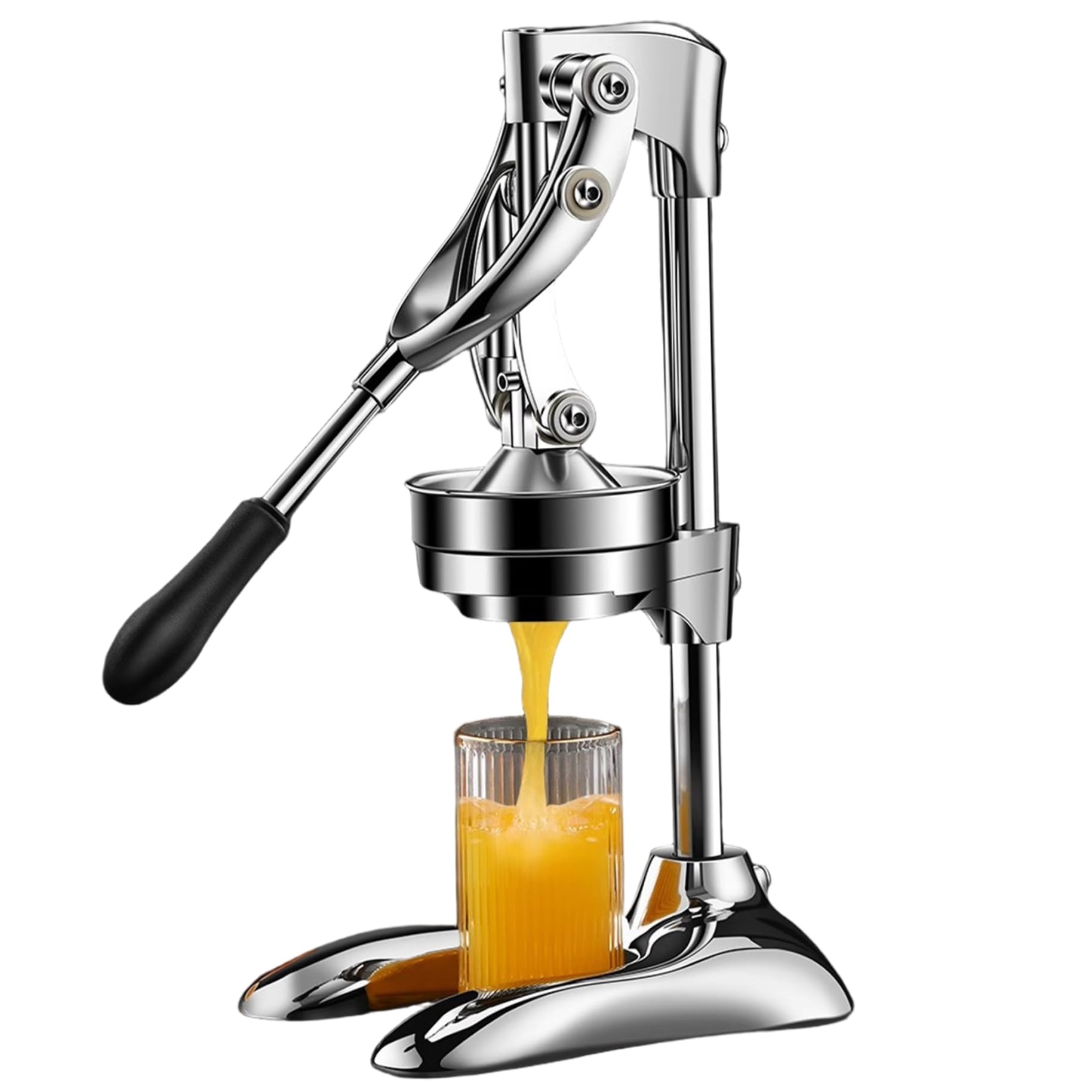 Presse-agrumes manuel avec poignée antidérapante, presse-fruits en acier inoxydable 304, extracteur de jus efficace pour oranges, raisins, citrons et baies de cuisine.