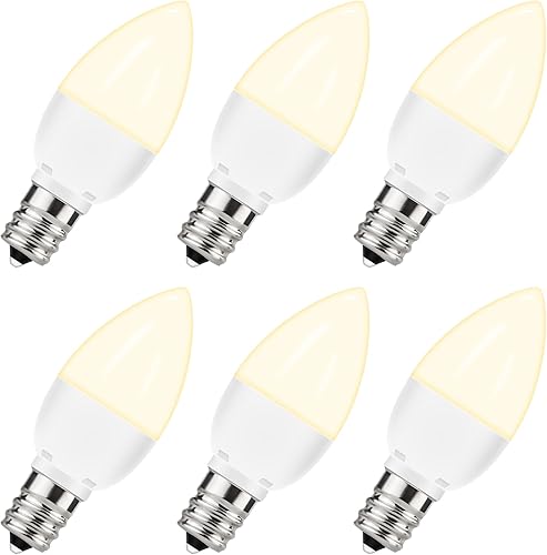 Flaspar Bombillas LED C7, bombillas LED de repuesto equivalentes a 1 W (10 W) para lámpara de pared y candelabros, base de candelabro E12, bombilla disponible en Yaxa El Salvador