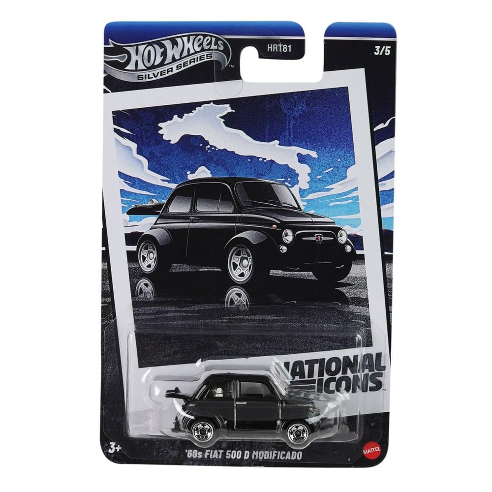 Hot Wheels Silver Series National Icons - 60s Fiat 500 D Modificado 3/5