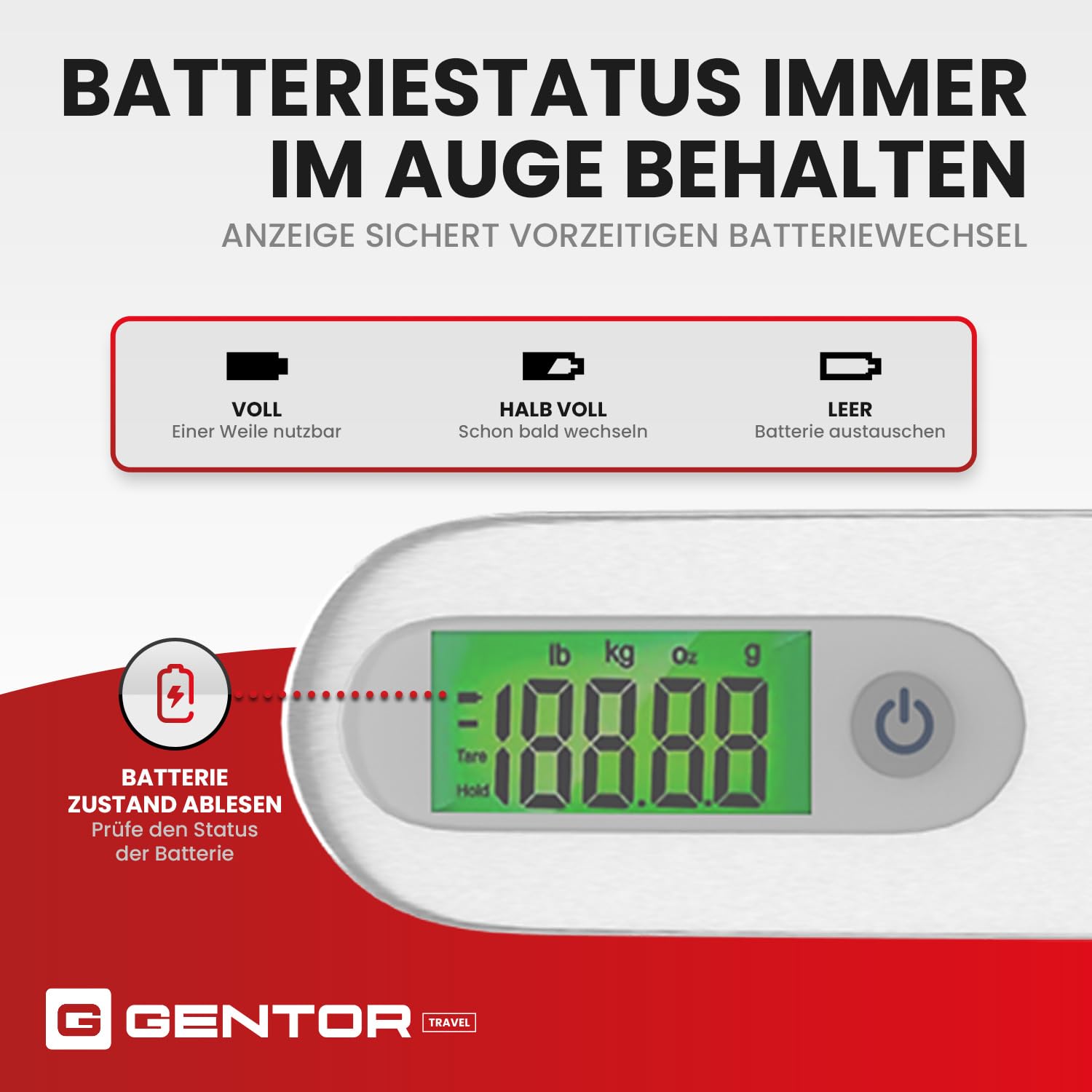 Cyfrowa waga bagażowa do 50 kg – waga bagażowa z hakiem i wyświetlaczem LCD – cyfrowa waga podróżna do walizek, bagażu podręcznego, lotu, urlopu i gadżetów podróżnych