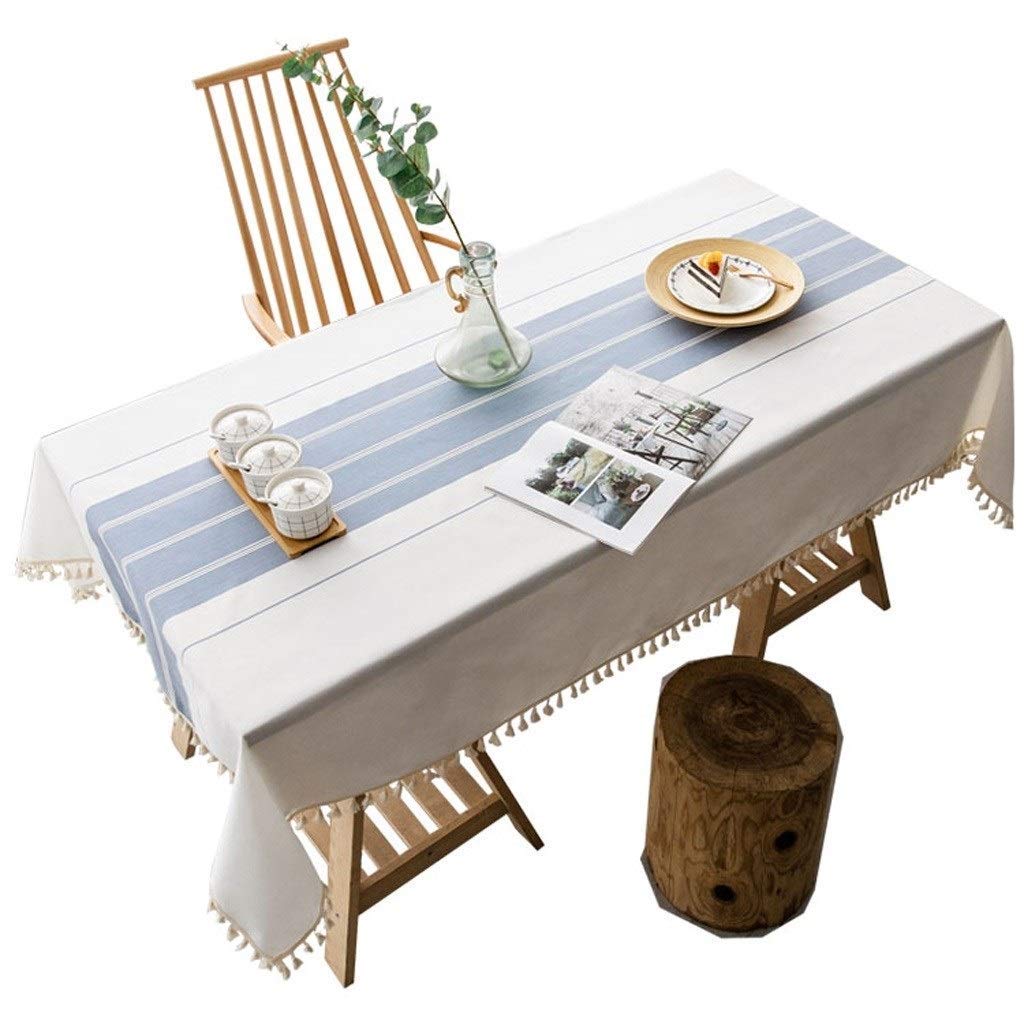 Nappe de table basse style nordique en coton lin pour salon