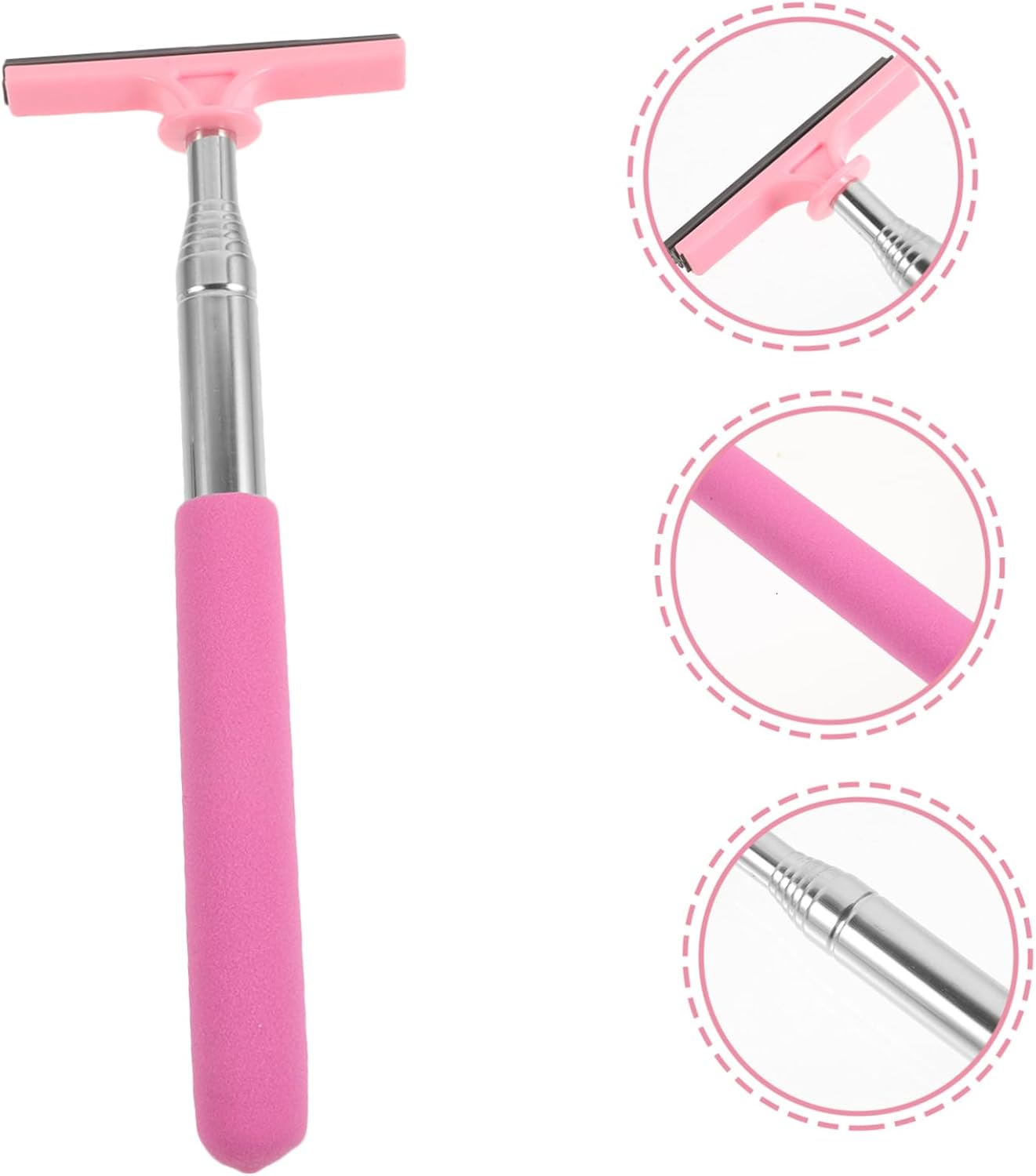 Car Mirror Squeegee Telescopic Rearview Mirror Wiper Tool for Windshield Cleaning Compact Design for All Weather Use Lightweight and Portable for Drivers