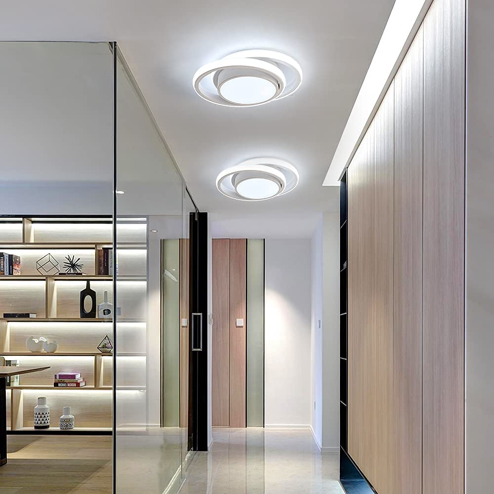 Comely Plafoniere LED, Lampada da Soffitto 32W 2350LM, Rond Plafoniere Moderno per Soggiorno Cucina Bagno Camera da Letto Corridoio, Bianco Freddo 6500K, Diametro 28cm