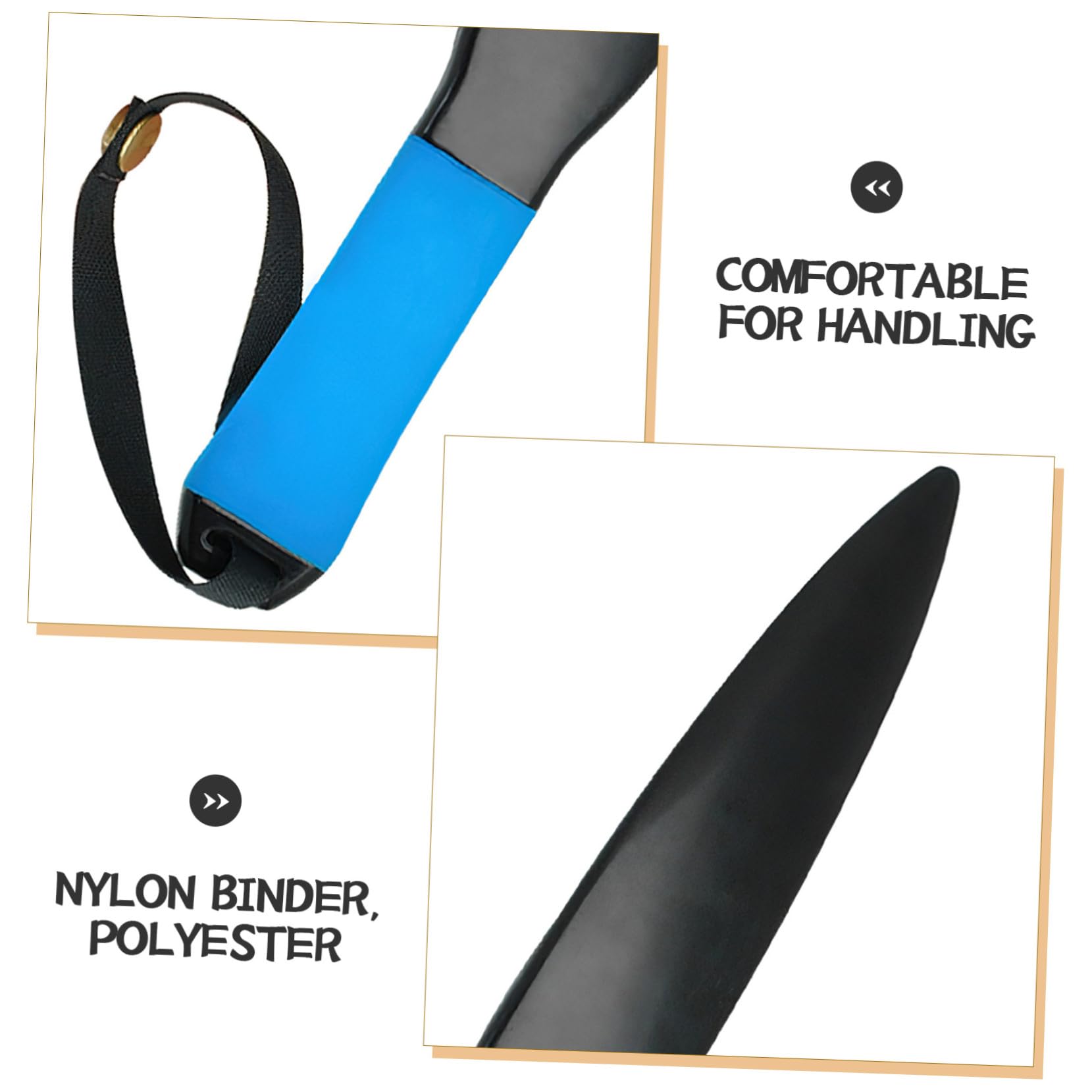 NUOBESTY Varilla Resistente y Antideslizante para Perros Grandes de Nylon de Entrenamiento Negro Adecuado para Adiestramiento en Patrullaje y Caza