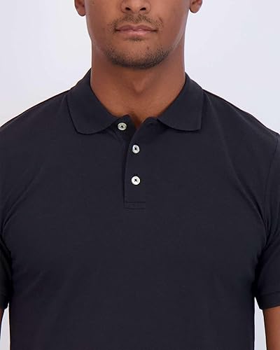 Miniatura 8 de Paquete de 3 Polo de manga corta de piqué de algodón para hombre Polo de rendimiento transpirable regular y grande alto S-5X