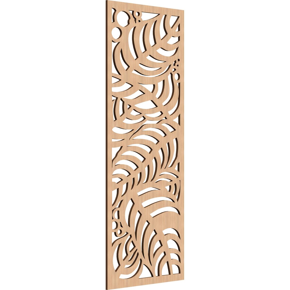 21 3/8"W x 54 3/8"H x 3/8"T Mills Decorative Fretwork Wood Wall Panels, Hickory